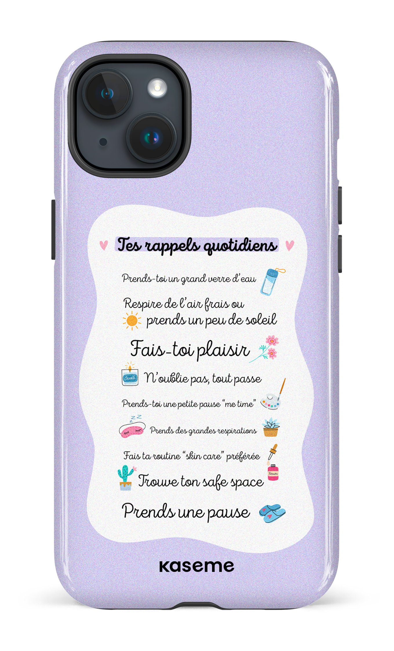 Tes rappels quotidiens purple - iPhone 15 Plus