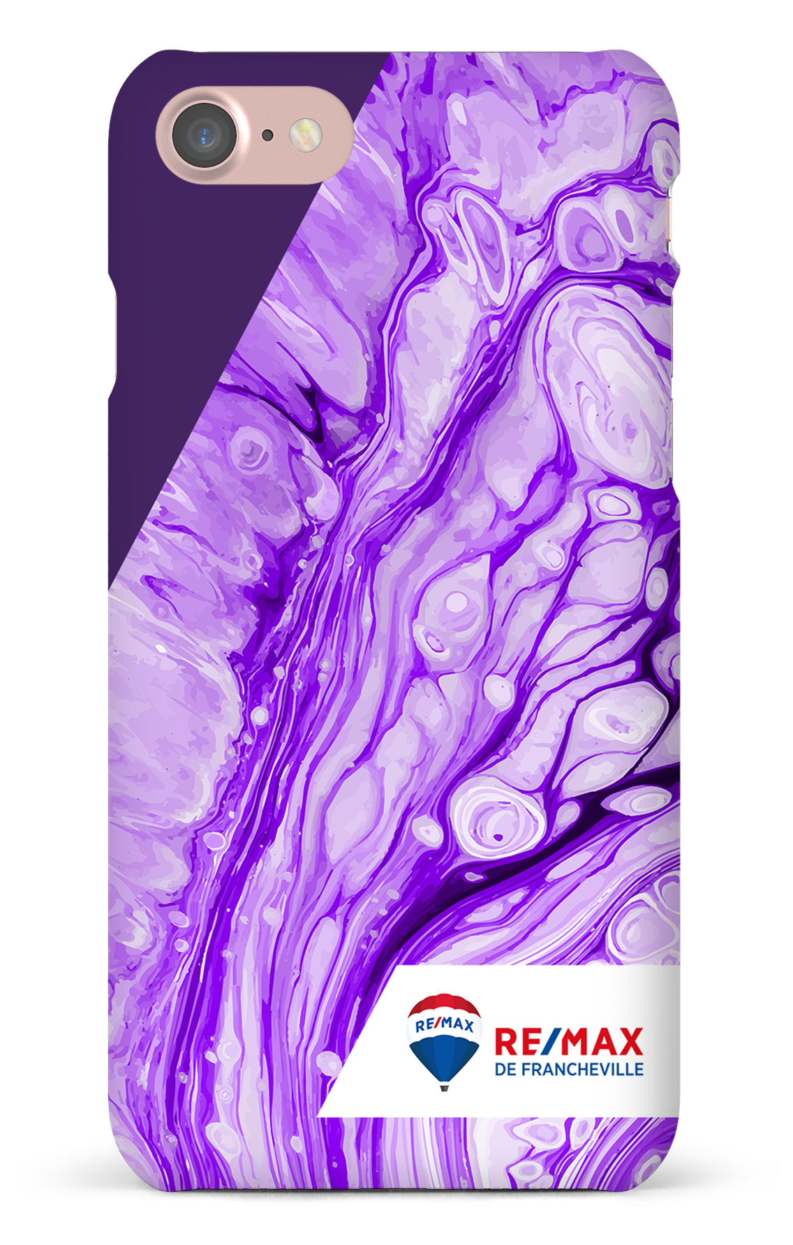 Peinture marbrée claire violette de Francheville - iPhone 7