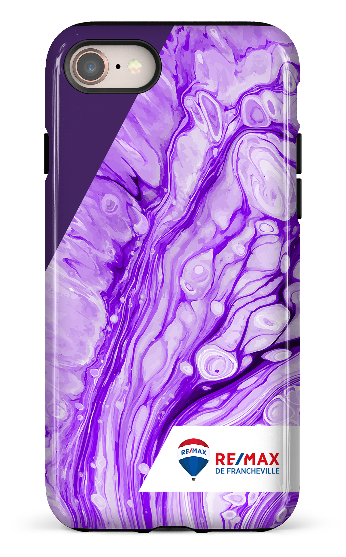 Peinture marbrée claire violette de Francheville - iPhone 8