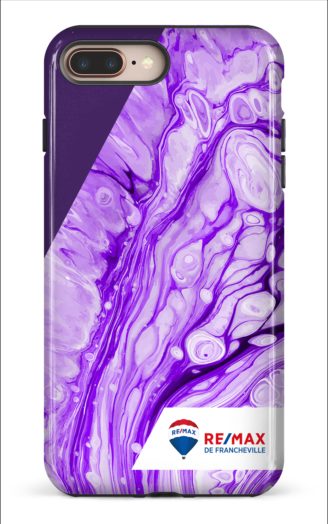 Peinture marbrée claire violette de Francheville - iPhone 8 Plus