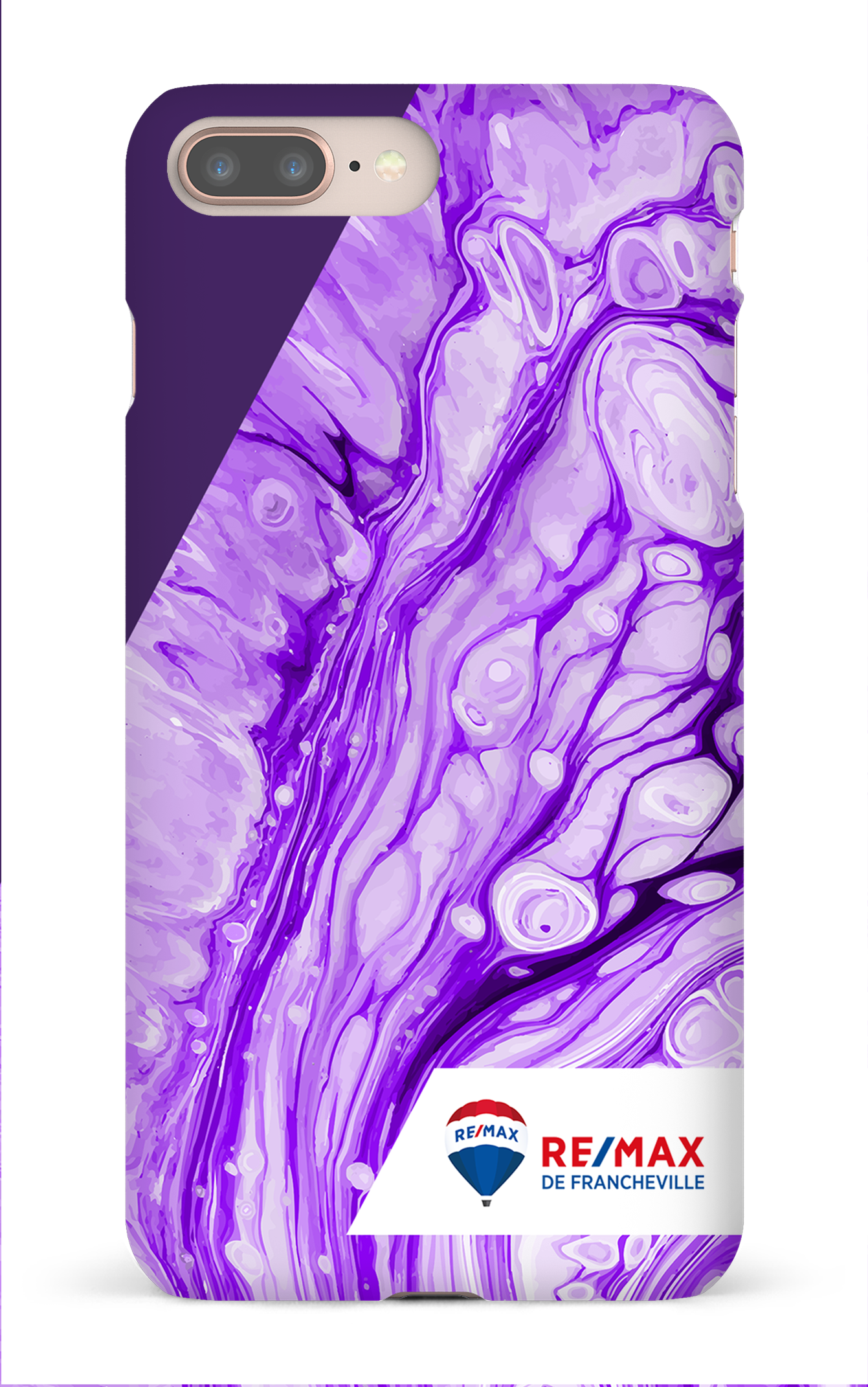 Peinture marbrée claire violette de Francheville - iPhone 8 Plus