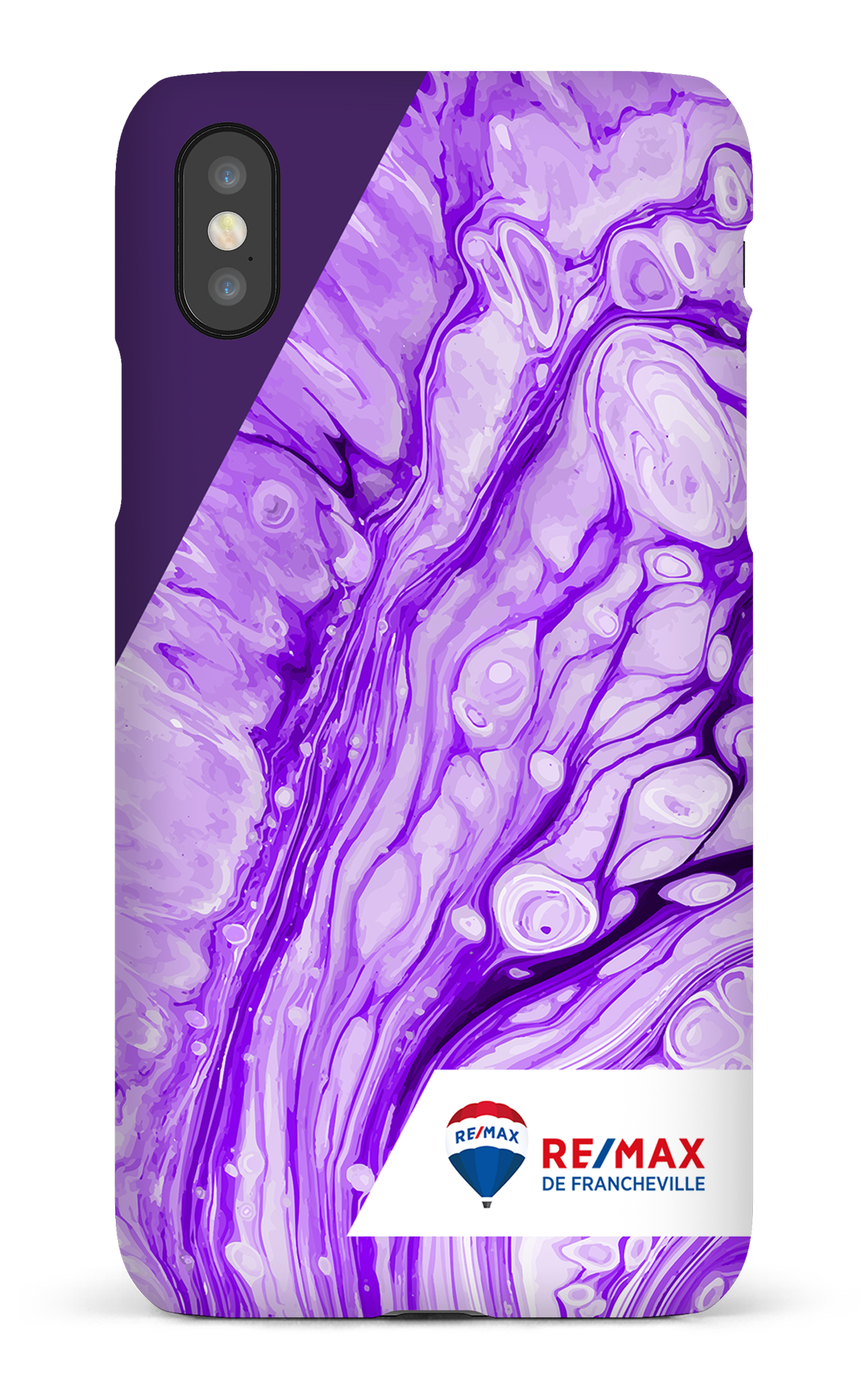 Peinture marbrée claire violette de Francheville - iPhone X/Xs