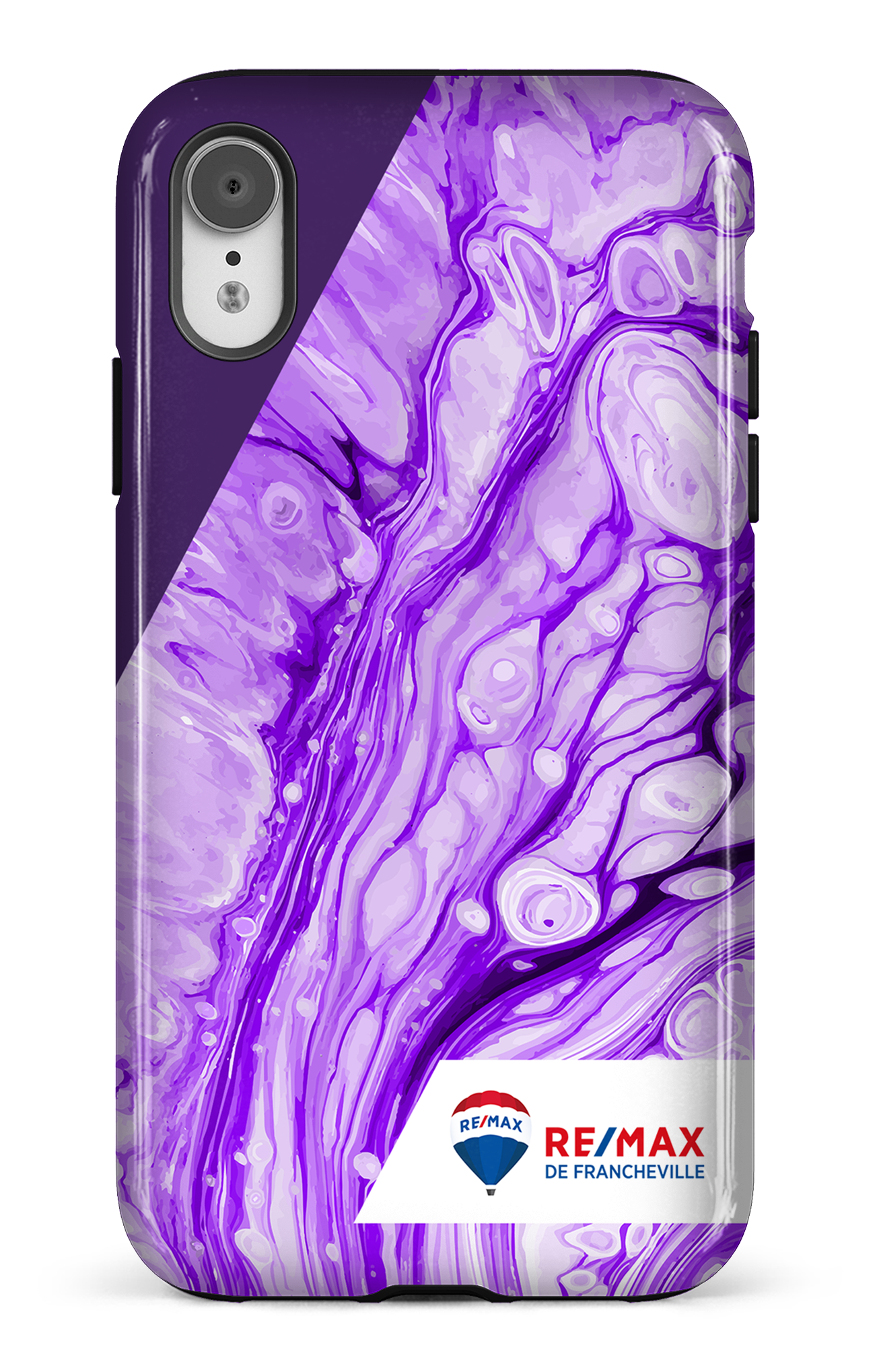 Peinture marbrée claire violette de Francheville - iPhone XR