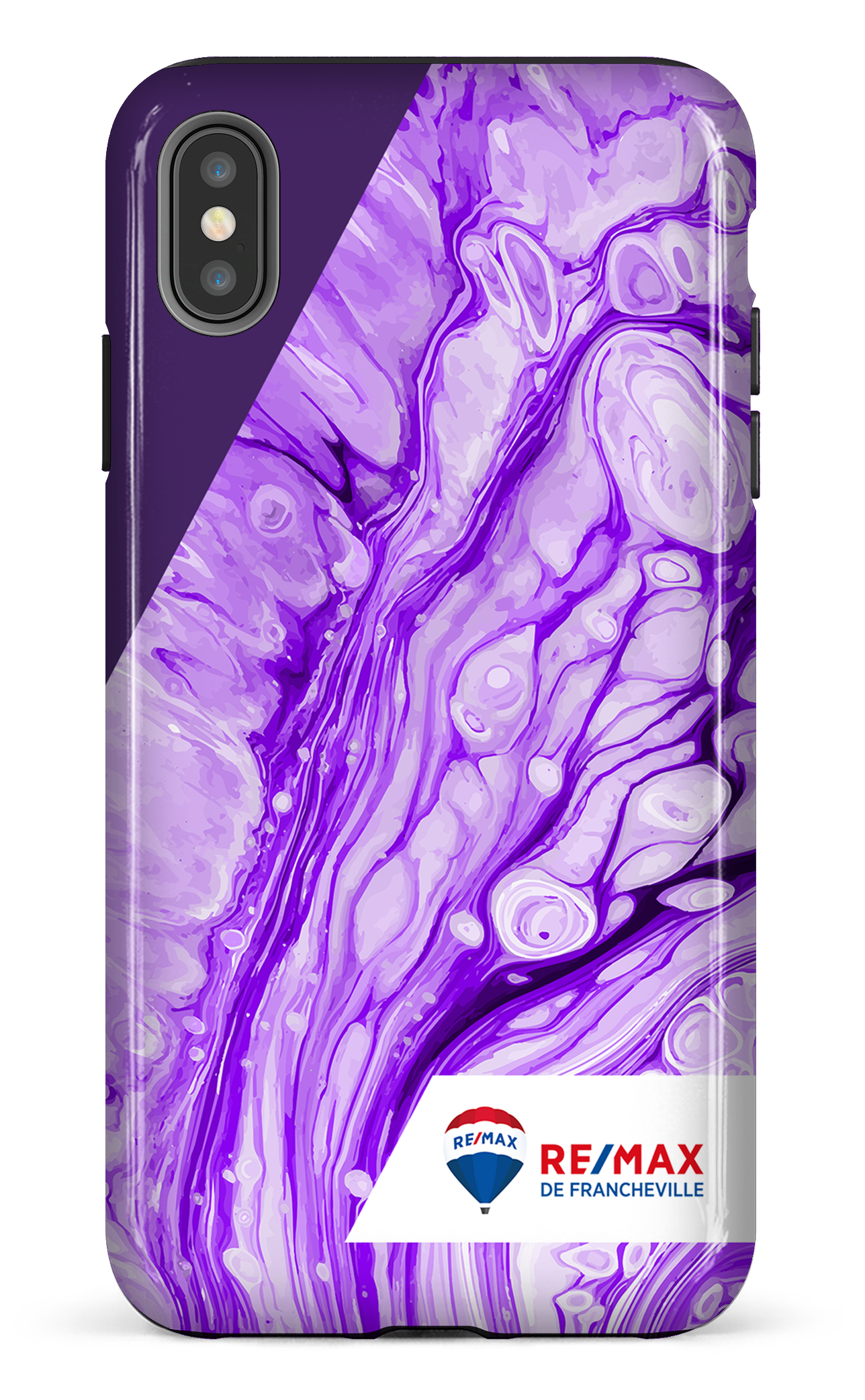 Peinture marbrée claire violette de Francheville - iPhone XS Max