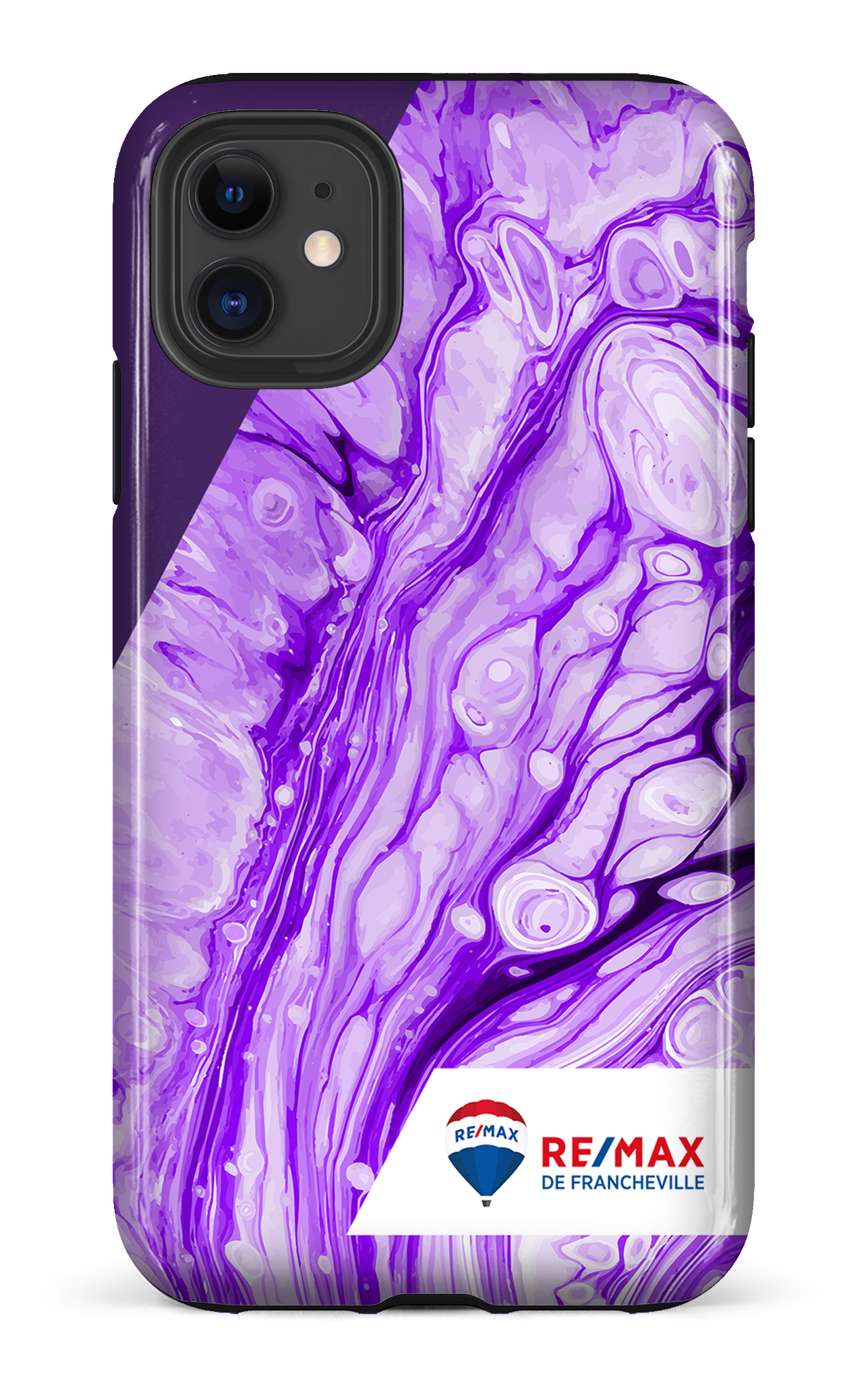 Peinture marbrée claire violette de Francheville - iPhone 11