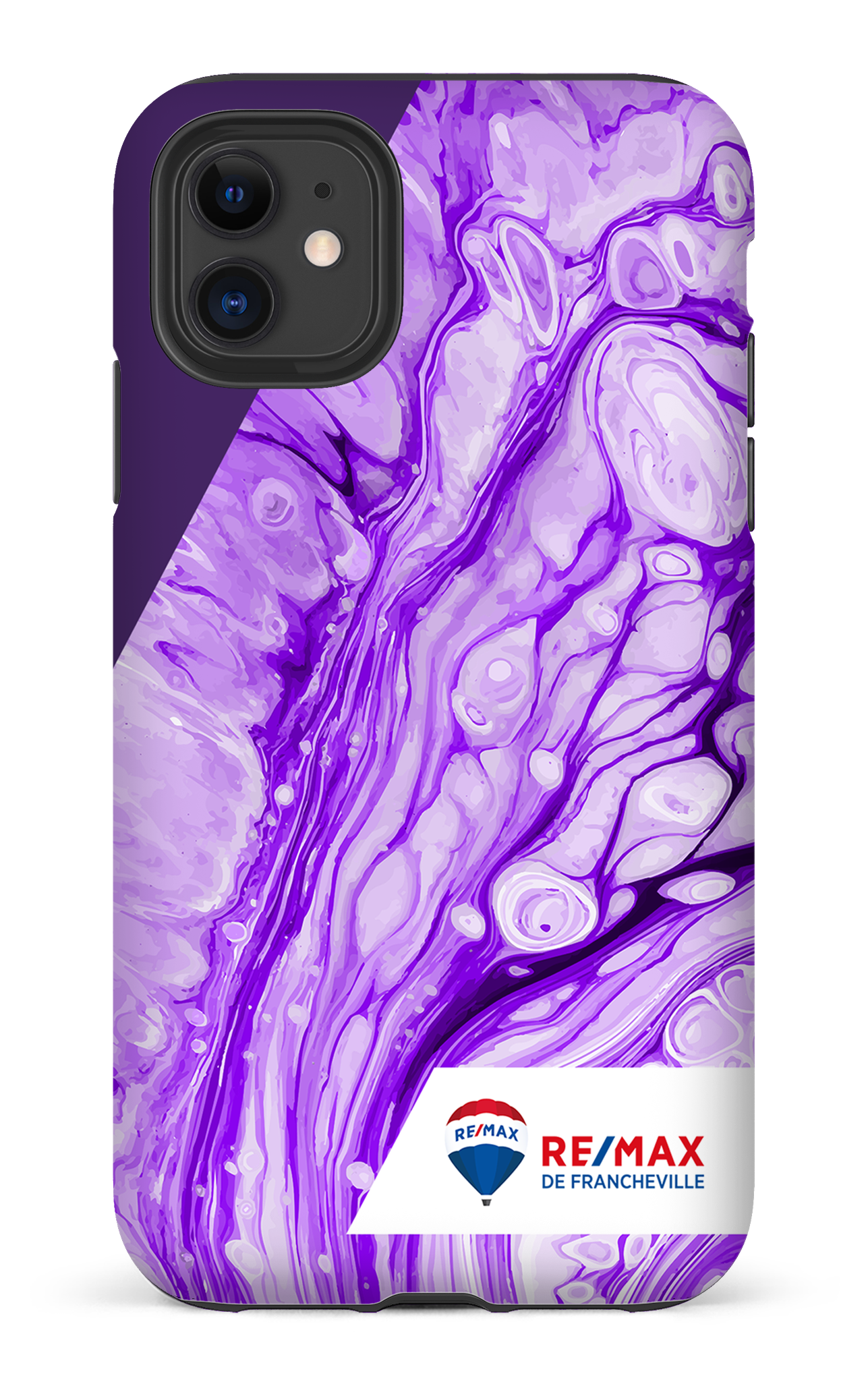 Peinture marbrée claire violette de Francheville - iPhone 11