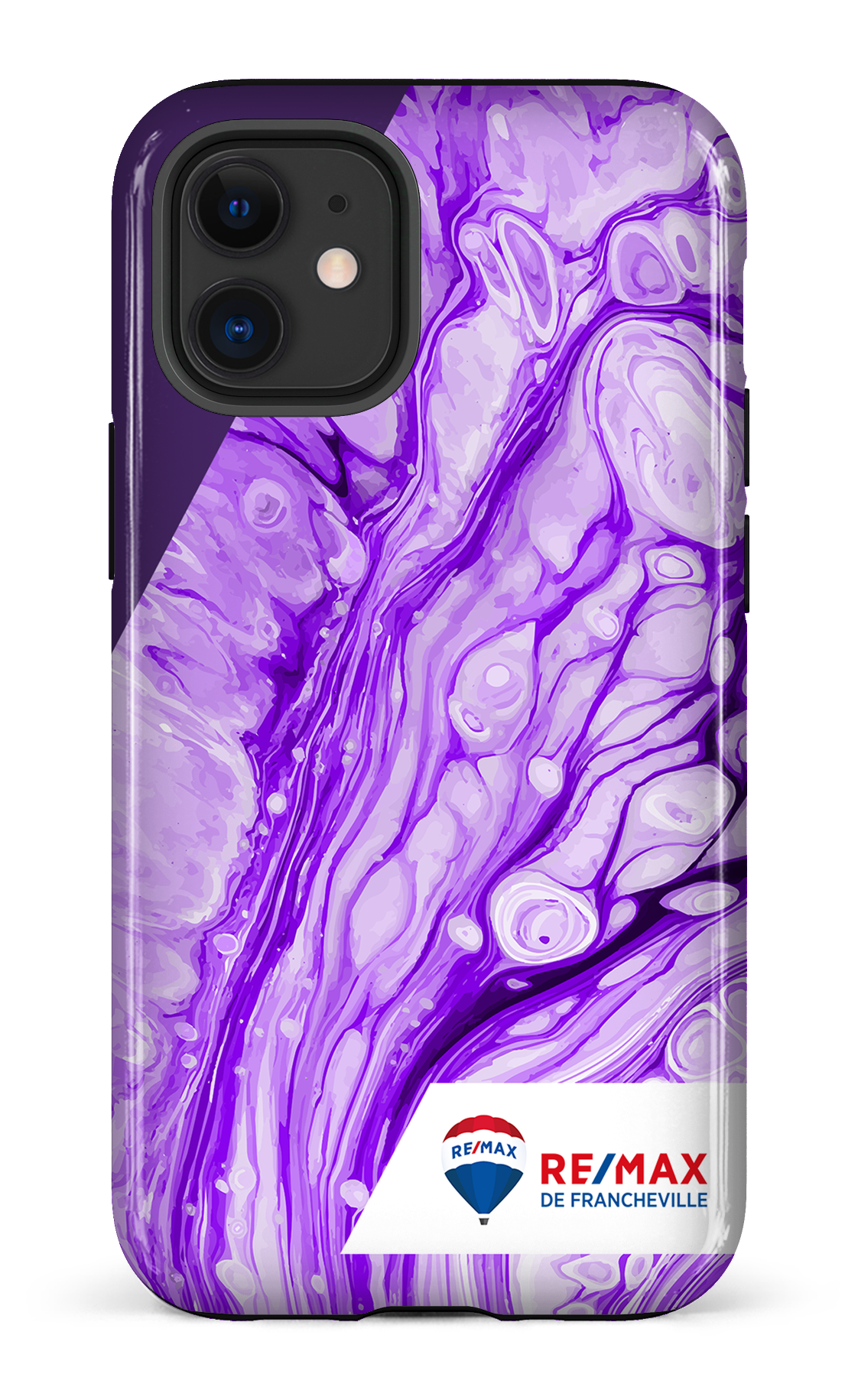 Peinture marbrée claire violette de Francheville - iPhone 12 Mini