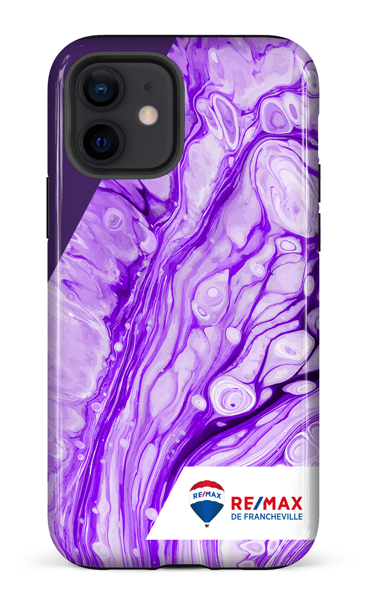 Peinture marbrée claire violette de Francheville - iPhone 12