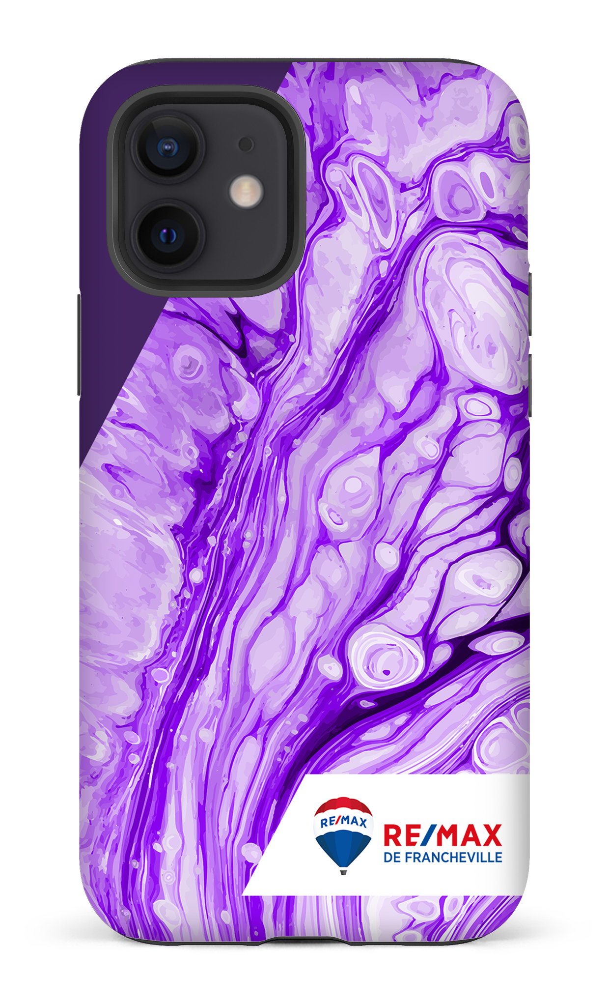 Peinture marbrée claire violette de Francheville - iPhone 12
