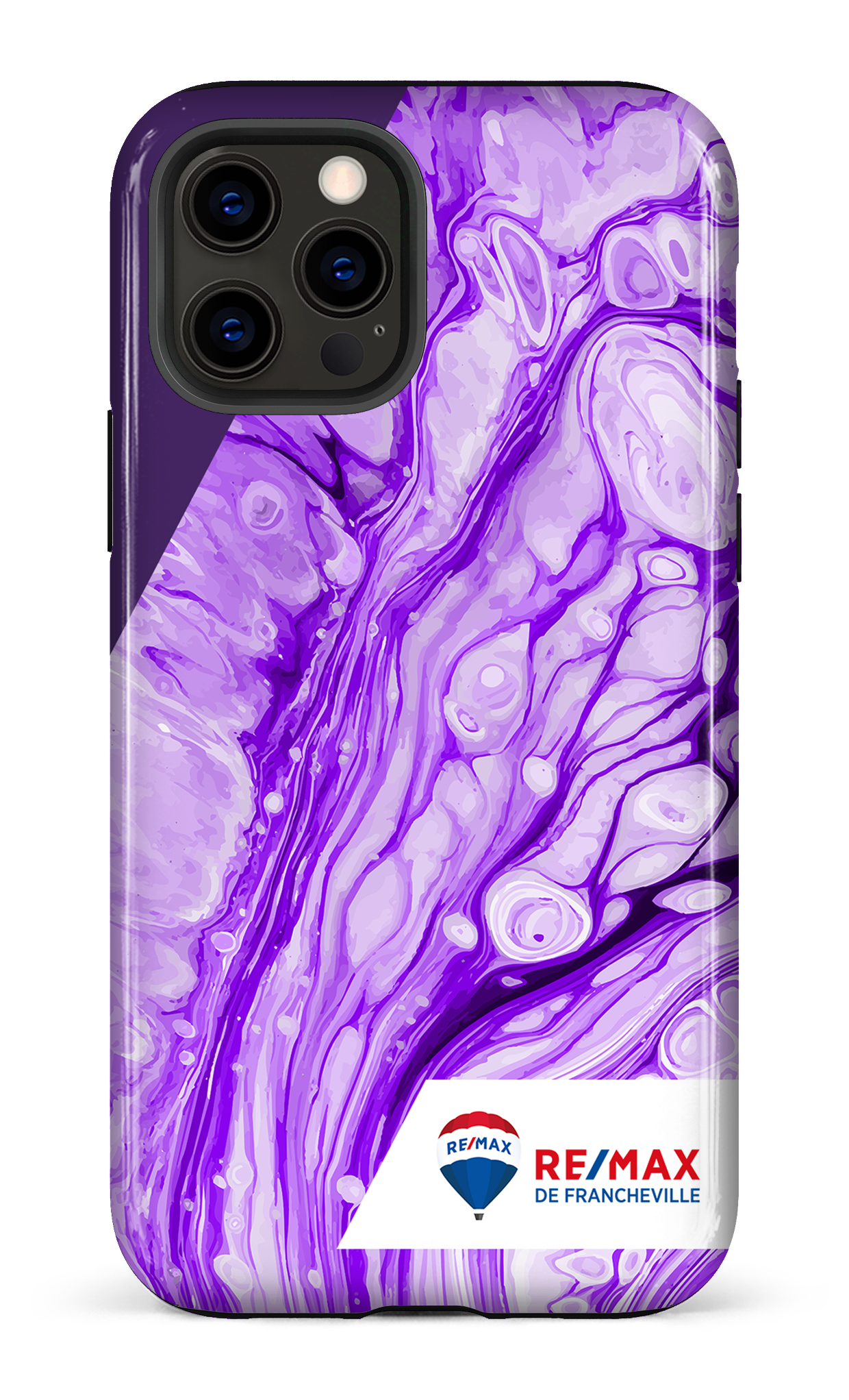 Peinture marbrée claire violette de Francheville - iPhone 12 Pro