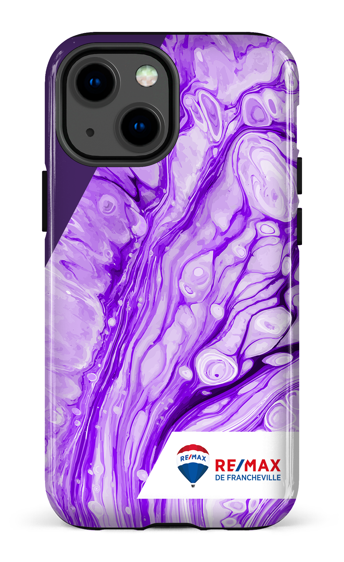 Peinture marbrée claire violette de Francheville - iPhone 13 Mini