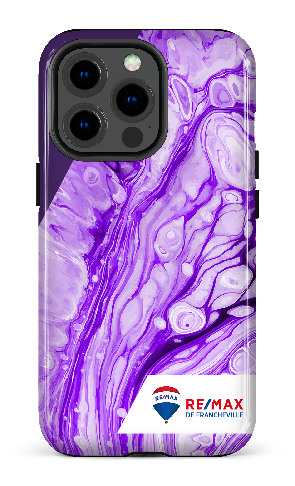 Peinture marbrée claire violette de Francheville - iPhone 13 Pro