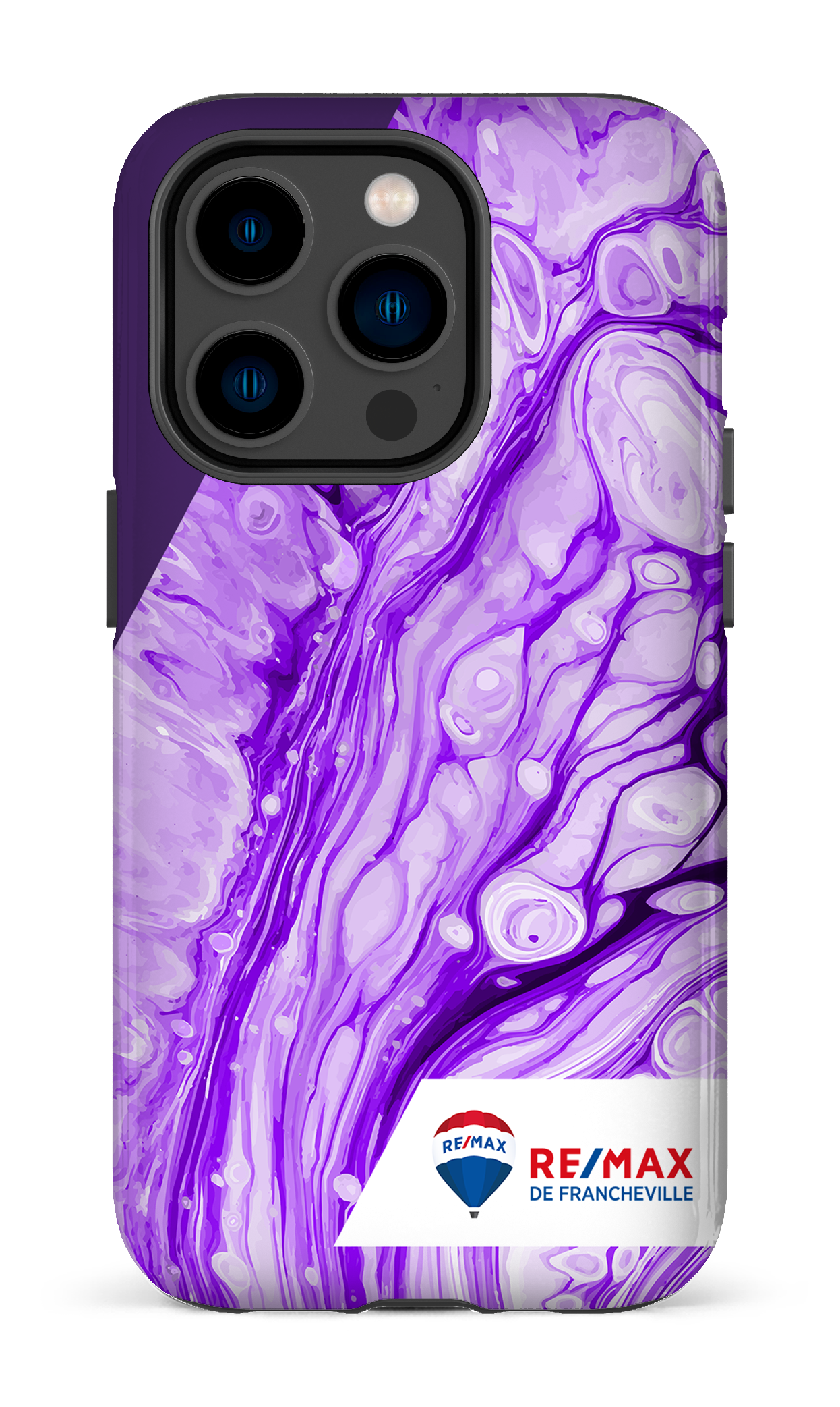 Peinture marbrée claire violette de Francheville - iPhone 14 Pro