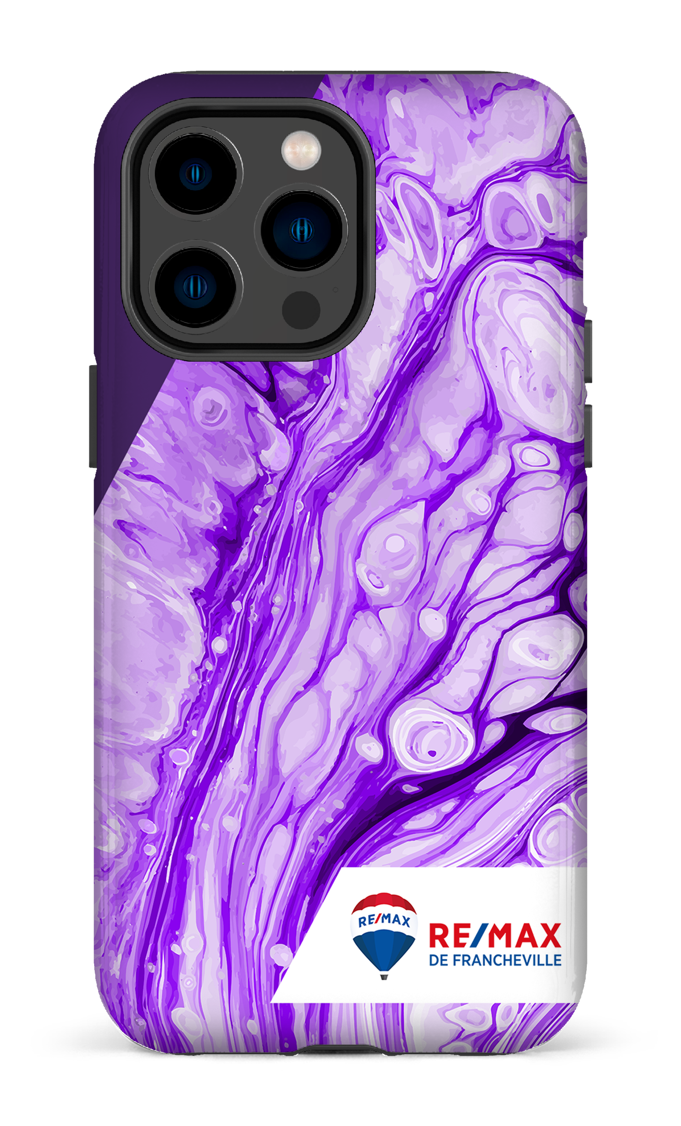 Peinture marbrée claire violette de Francheville - iPhone 14 Pro Max