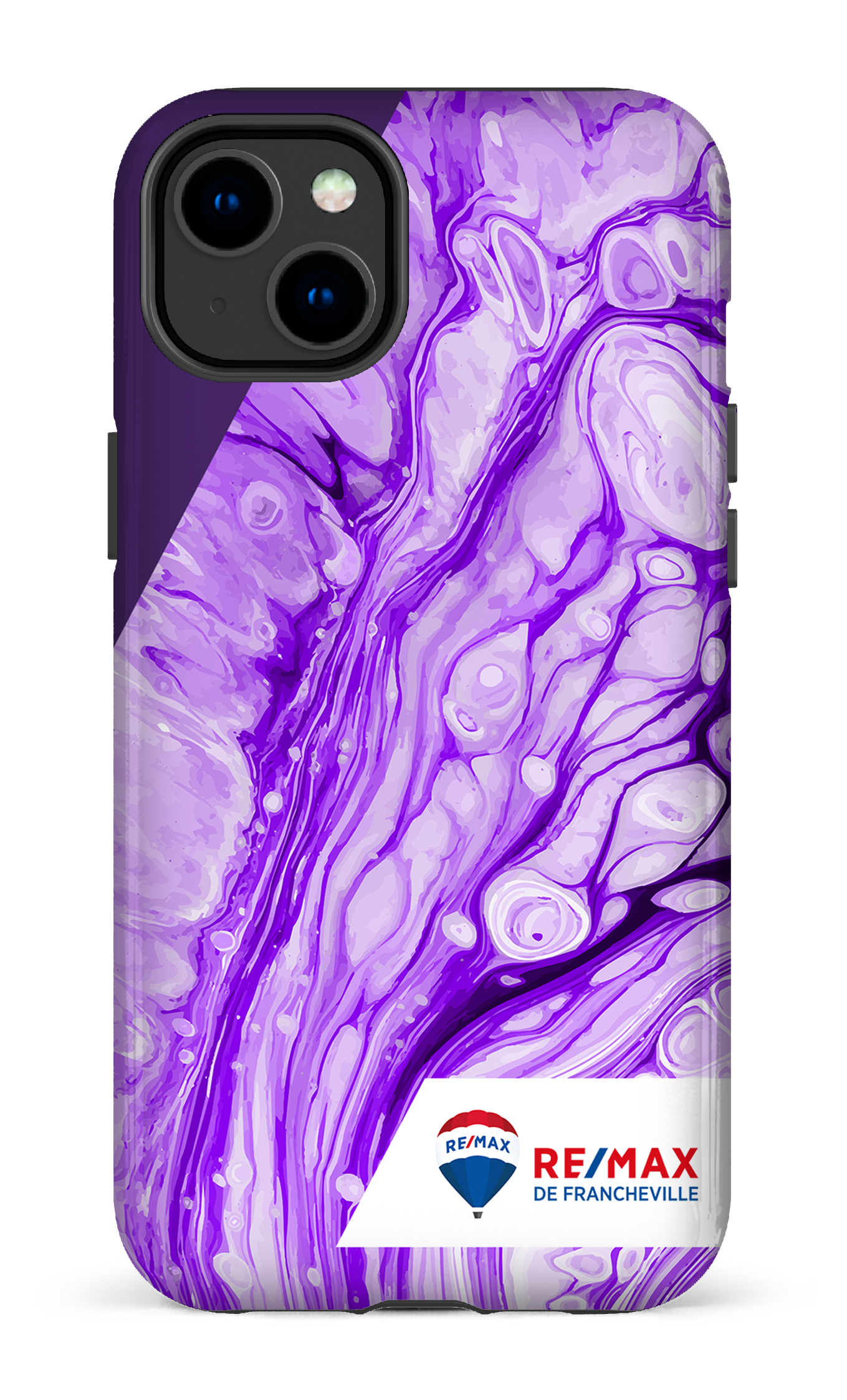 Peinture marbrée claire violette de Francheville - iPhone 14 Plus