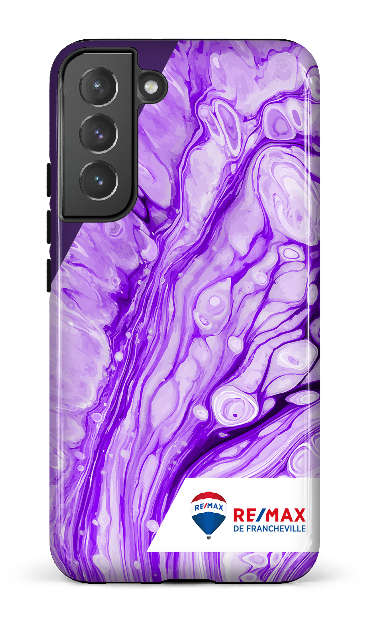 Peinture marbrée claire violette de Francheville - Galaxy S22 Plus