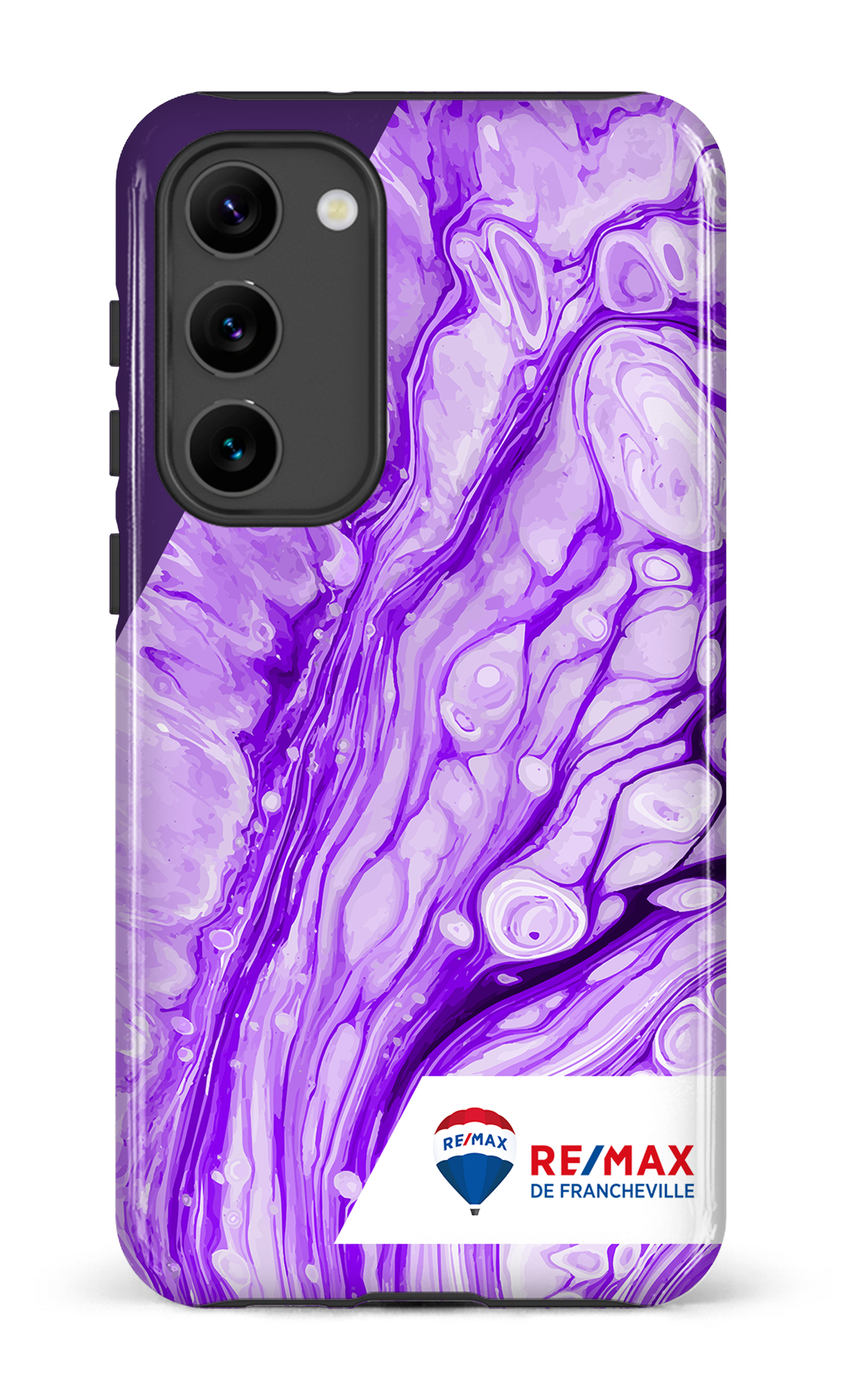 Peinture marbrée claire violette de Francheville - Galaxy S23 Plus