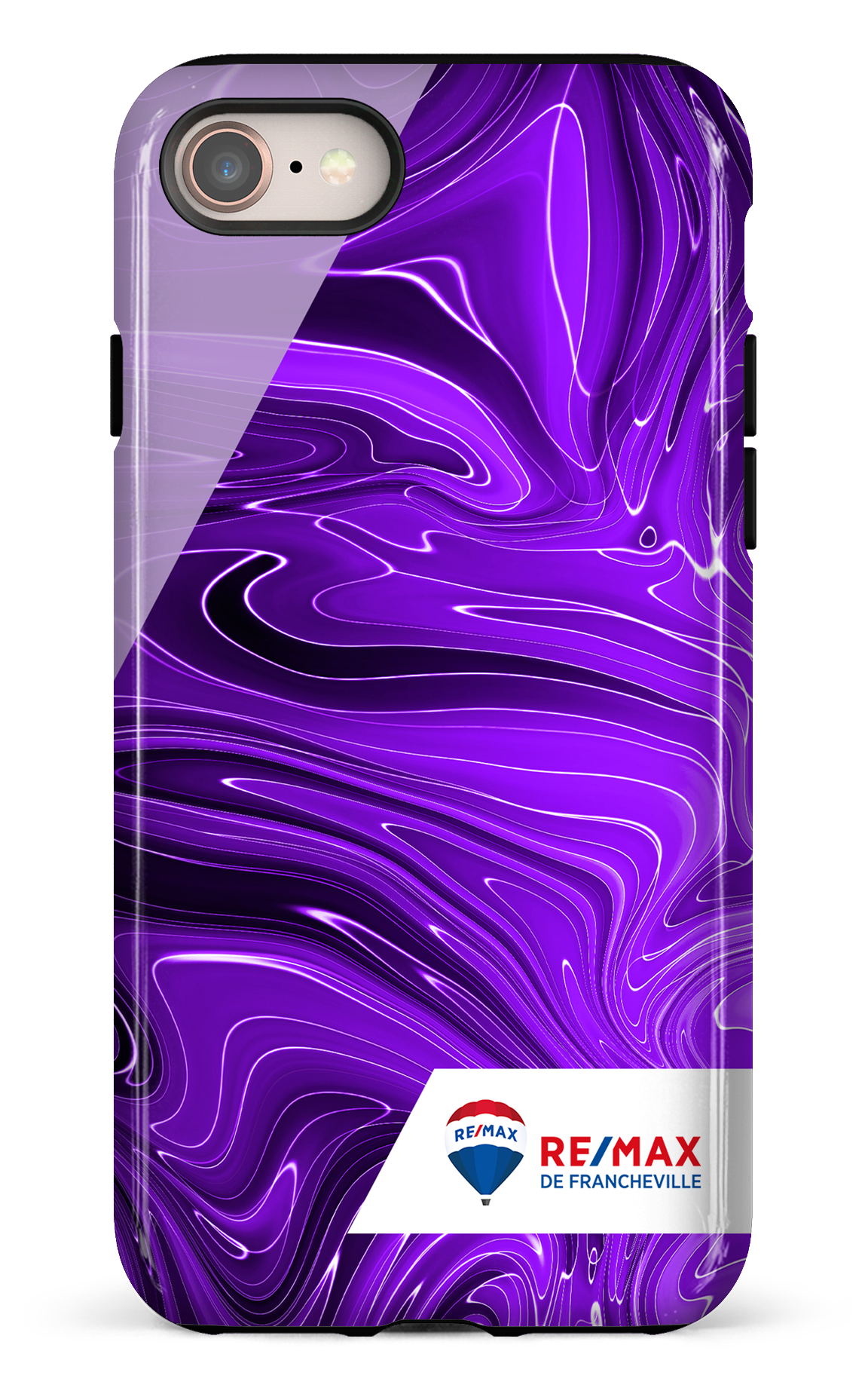 Peinture marbrée sombre violette de Francheville - iPhone 7