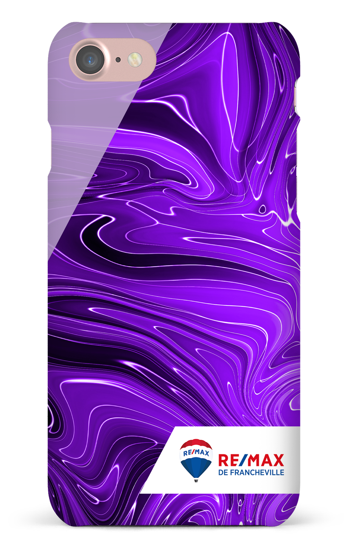 Peinture marbrée sombre violette de Francheville - iPhone 7
