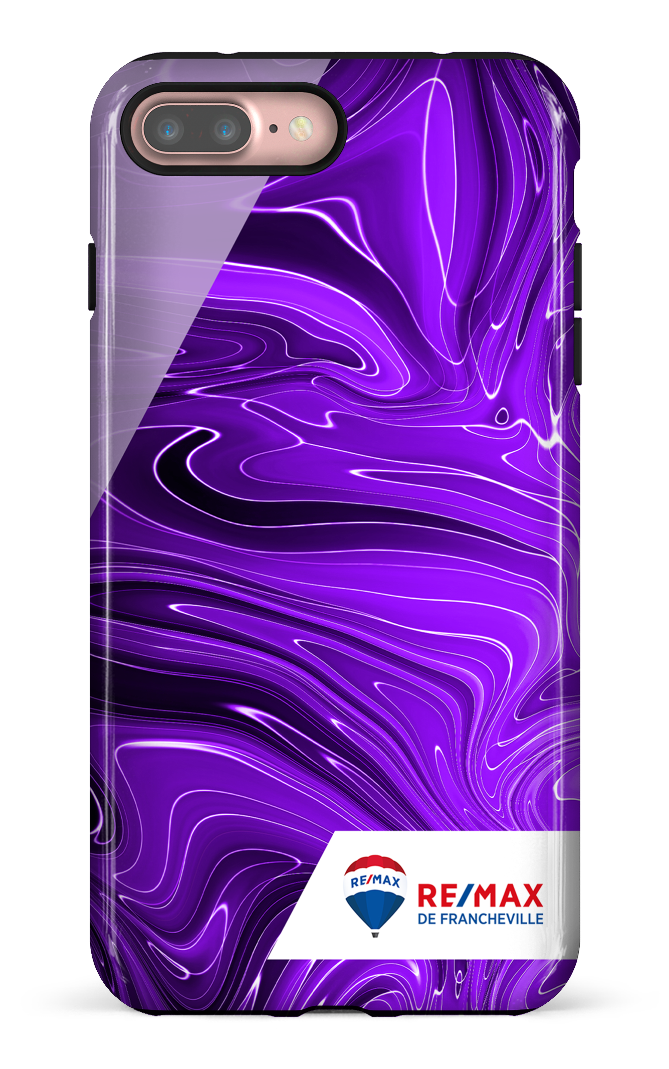 Peinture marbrée sombre violette de Francheville - iPhone 7 Plus
