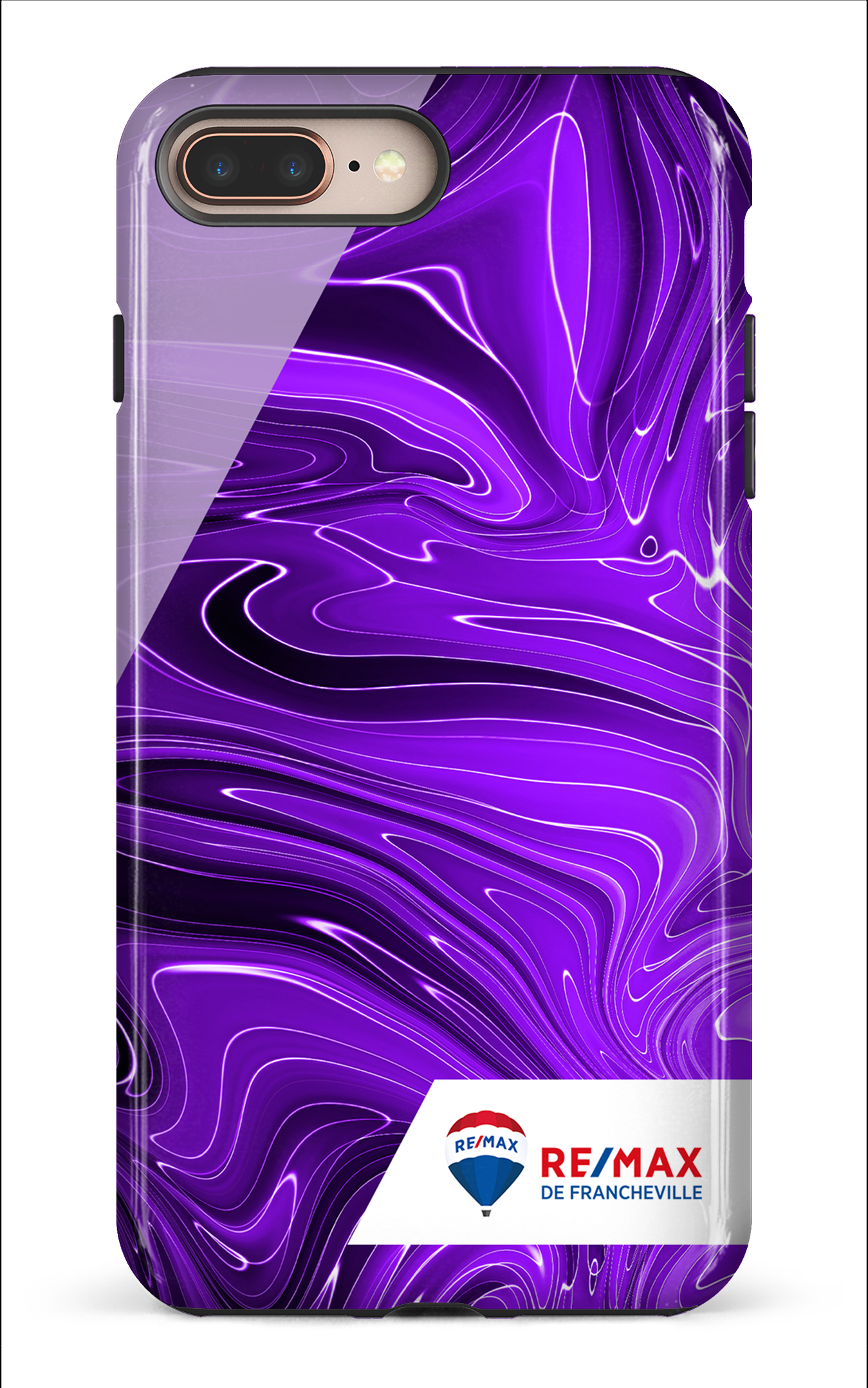 Peinture marbrée sombre violette de Francheville - iPhone 8 Plus
