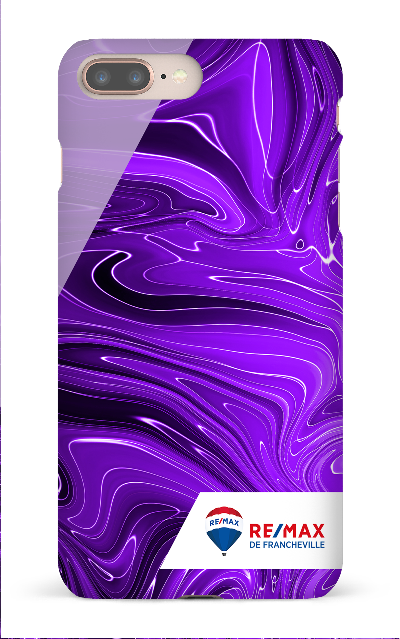 Peinture marbrée sombre violette de Francheville - iPhone 8 Plus