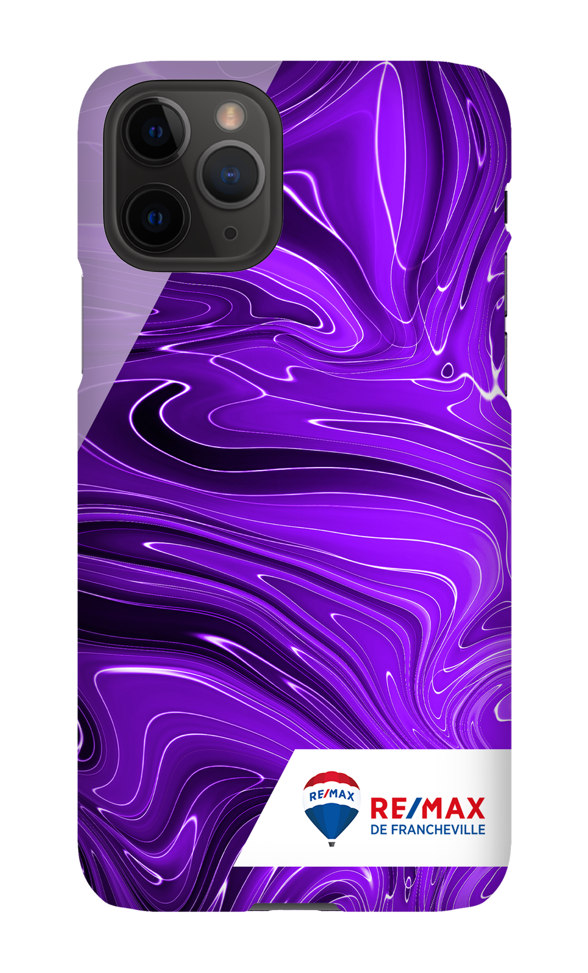 Peinture marbrée sombre violette de Francheville - iPhone 11 Pro