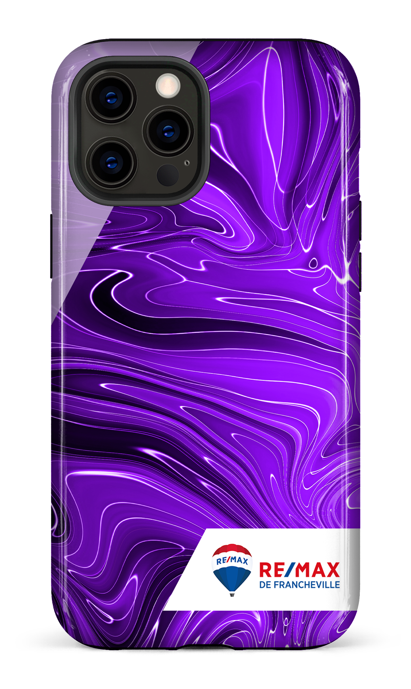 Peinture marbrée sombre violette de Francheville - iPhone 12 Pro Max