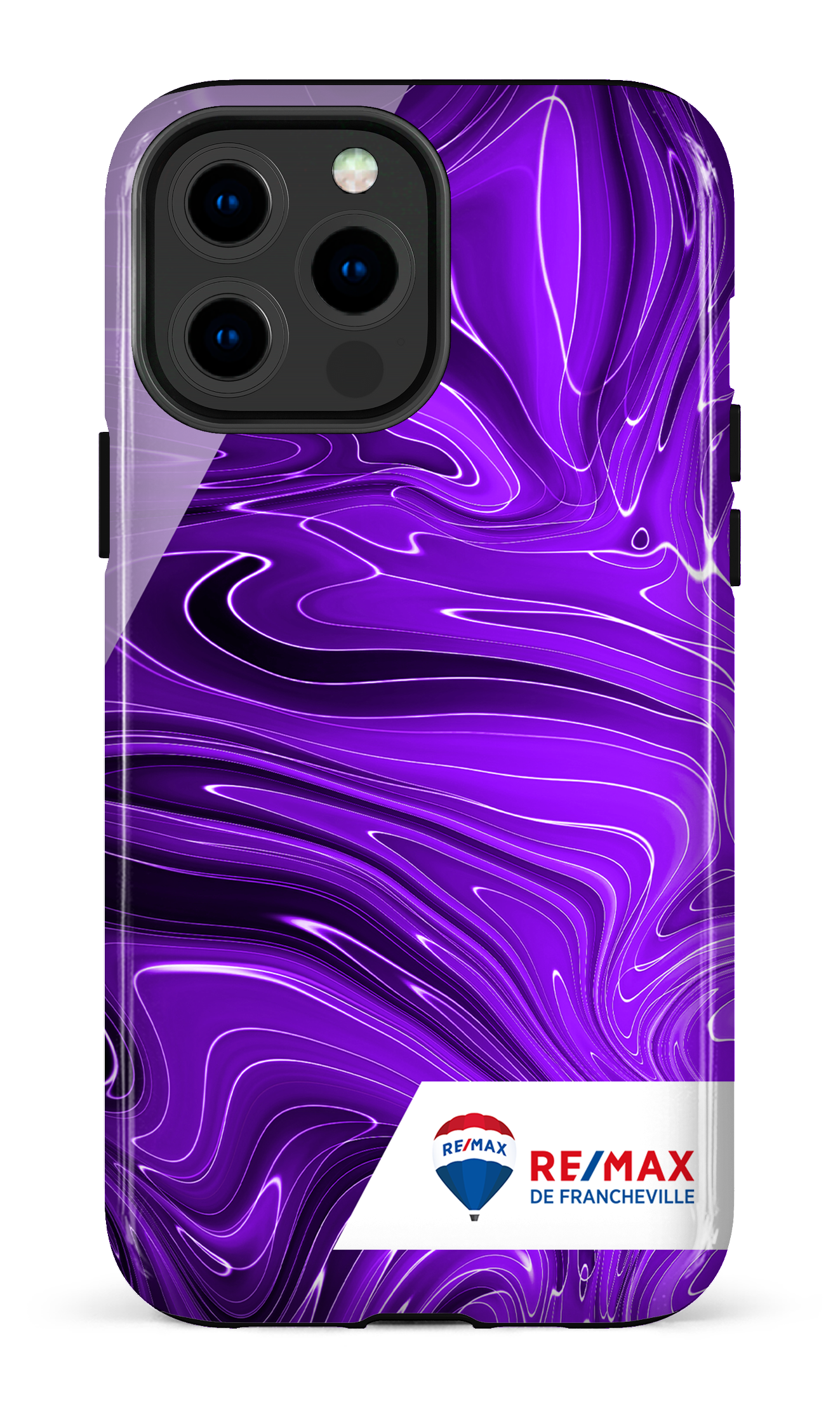 Peinture marbrée sombre violette de Francheville - iPhone 13 Pro Max