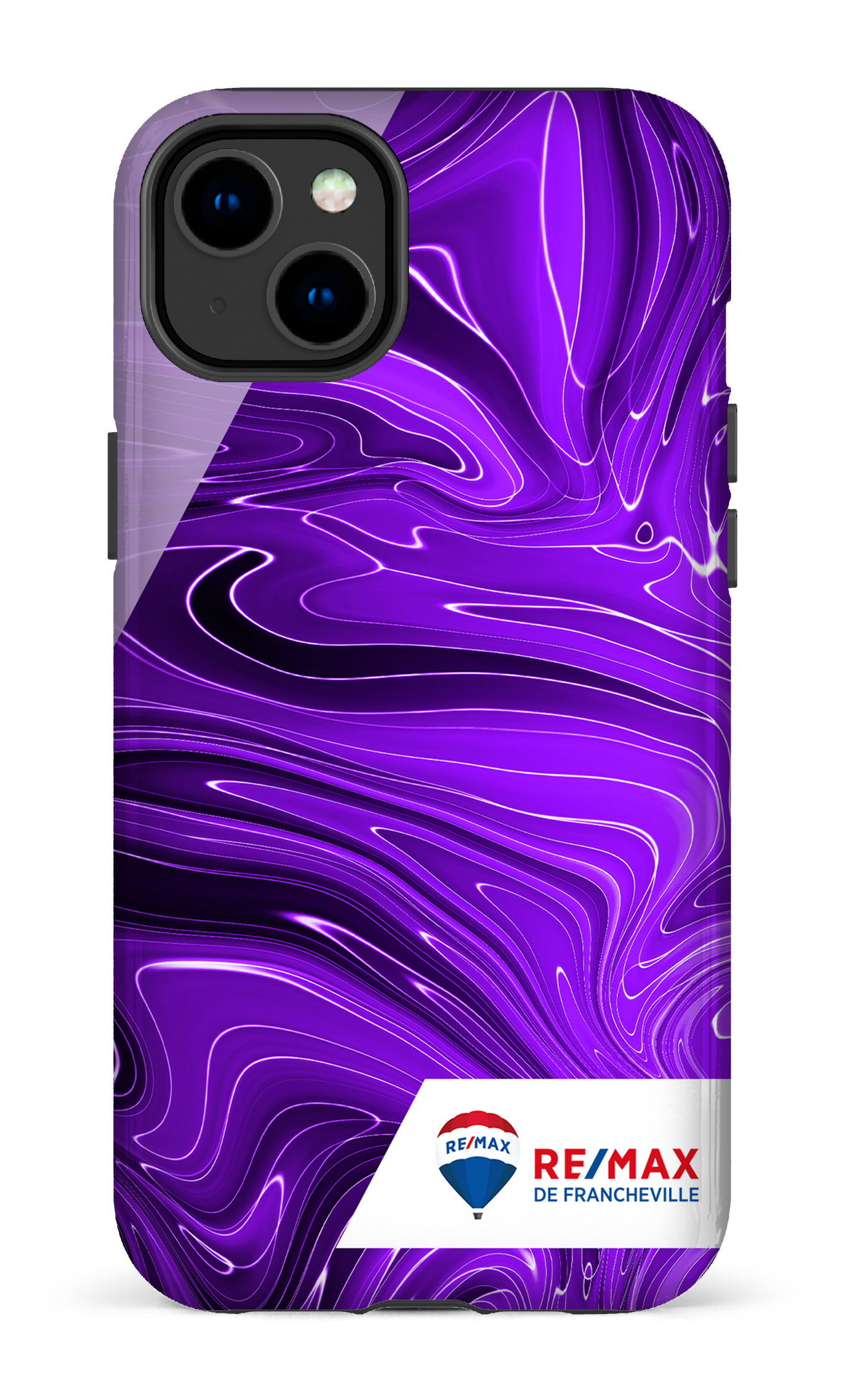 Peinture marbrée sombre violette de Francheville - iPhone 14 Plus