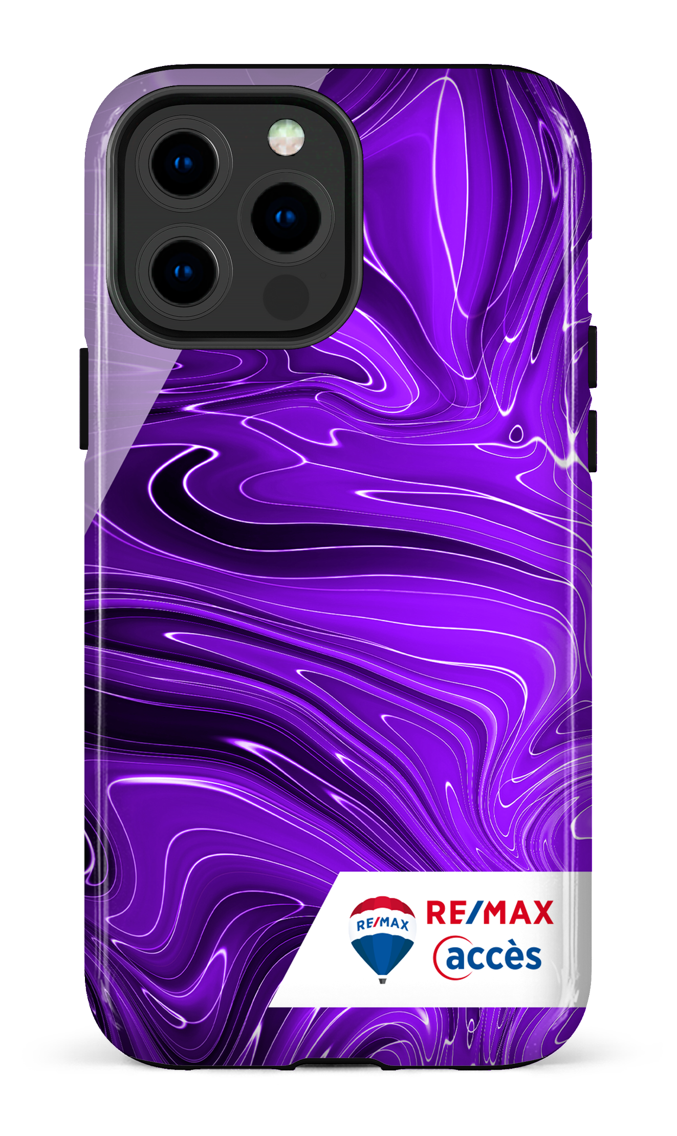 Peinture marbrée sombre violette - iPhone 13 Pro Max