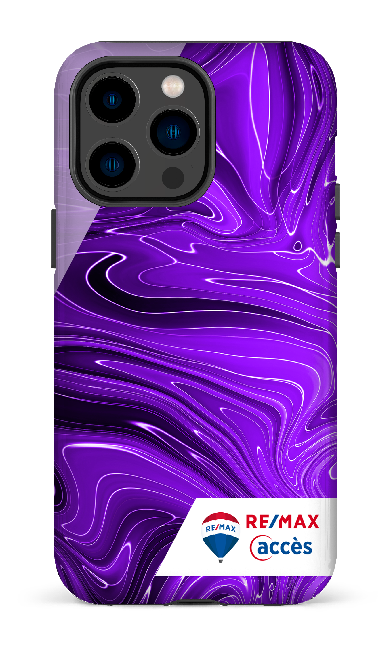 Peinture marbrée sombre violette - iPhone 14 Pro Max