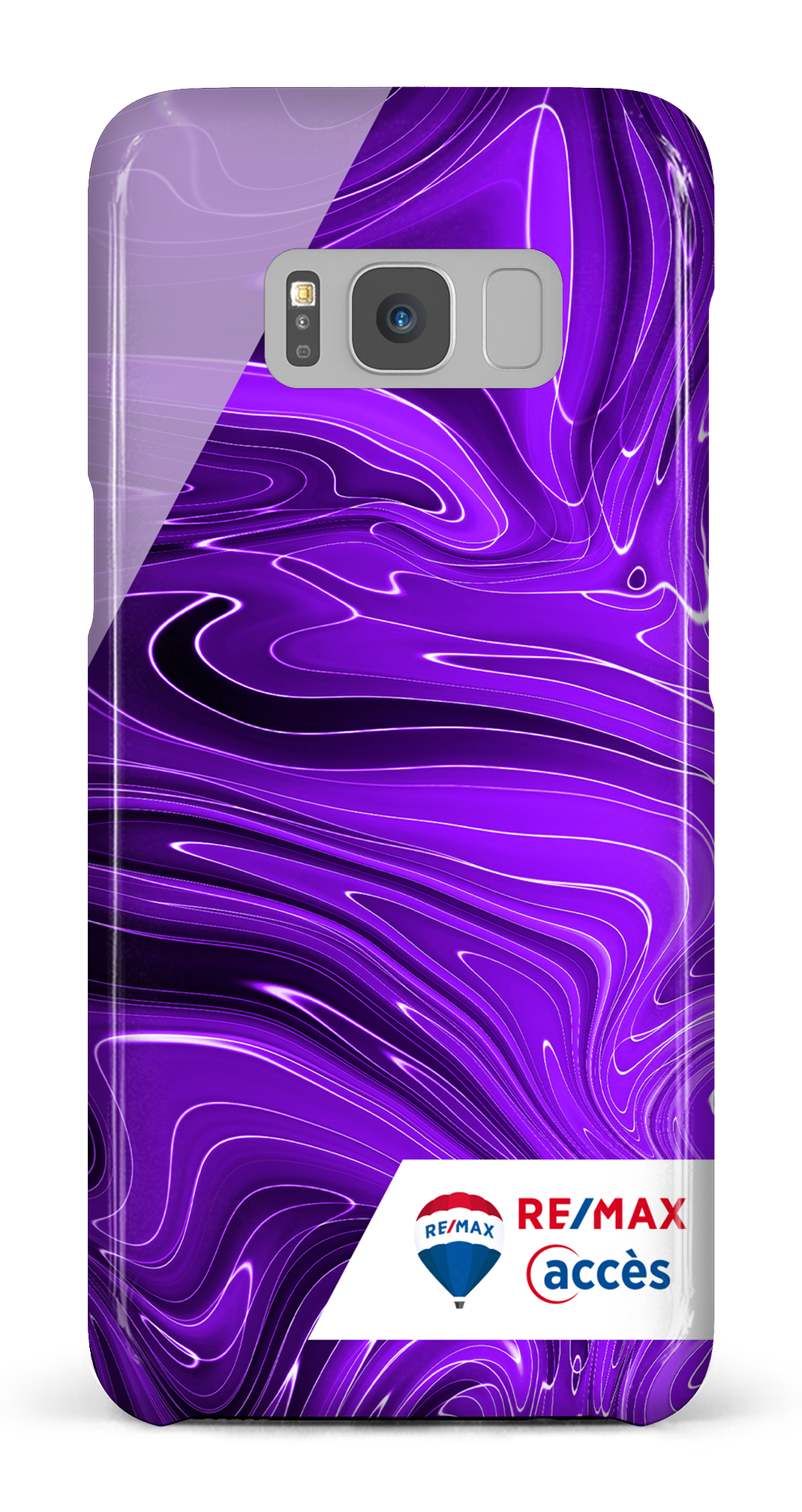 Peinture marbrée sombre violette - Galaxy S8