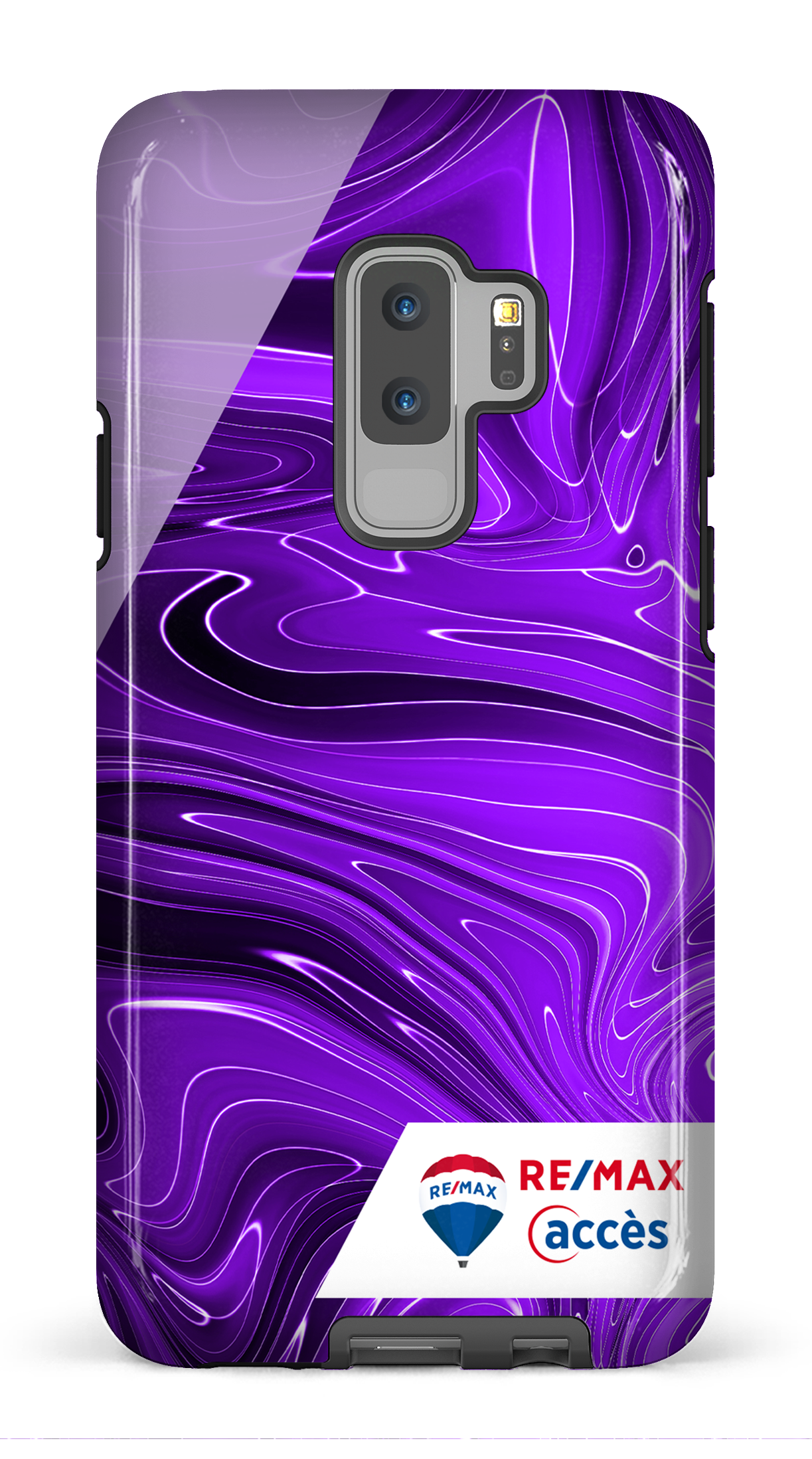 Peinture marbrée sombre violette - Galaxy S9 Plus