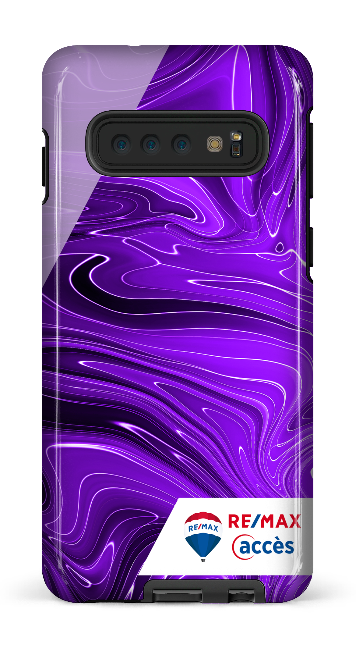 Peinture marbrée sombre violette - Galaxy S10