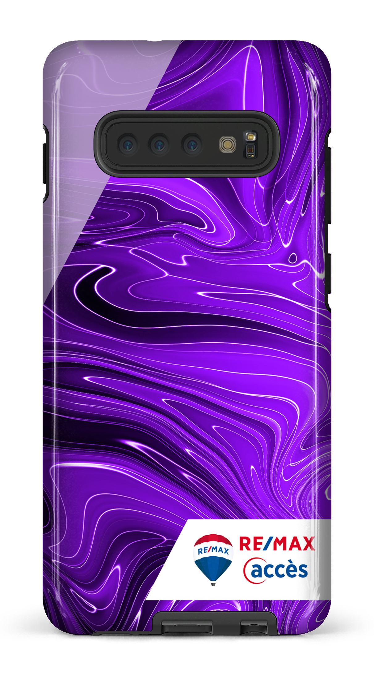 Peinture marbrée sombre violette - Galaxy S10 Plus