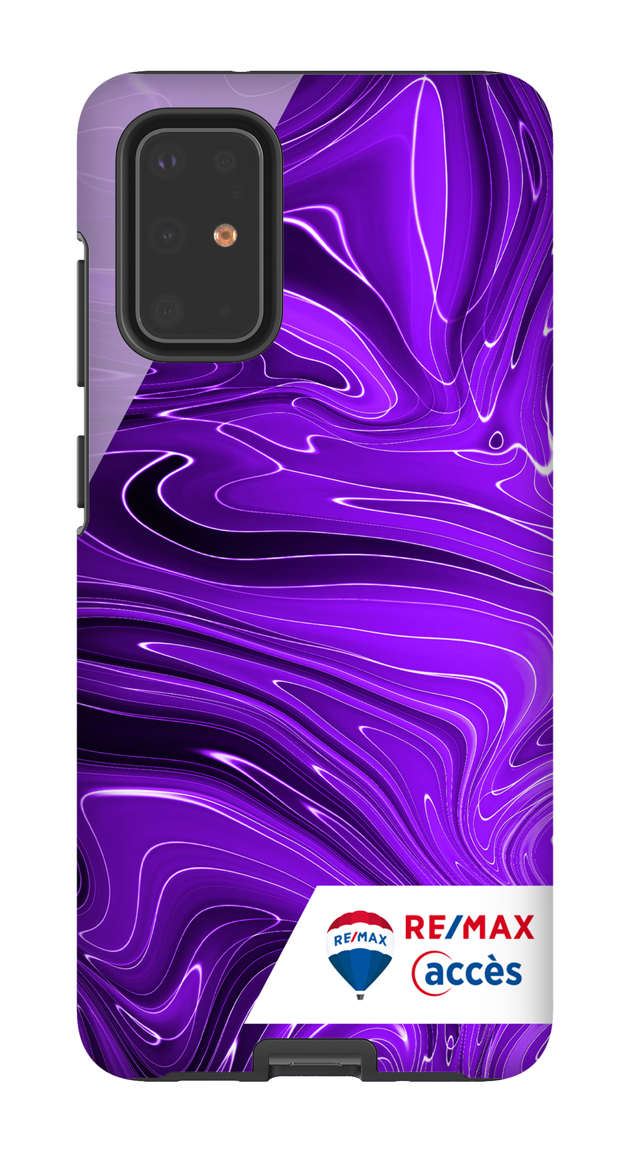 Peinture marbrée sombre violette - Galaxy S20 Plus