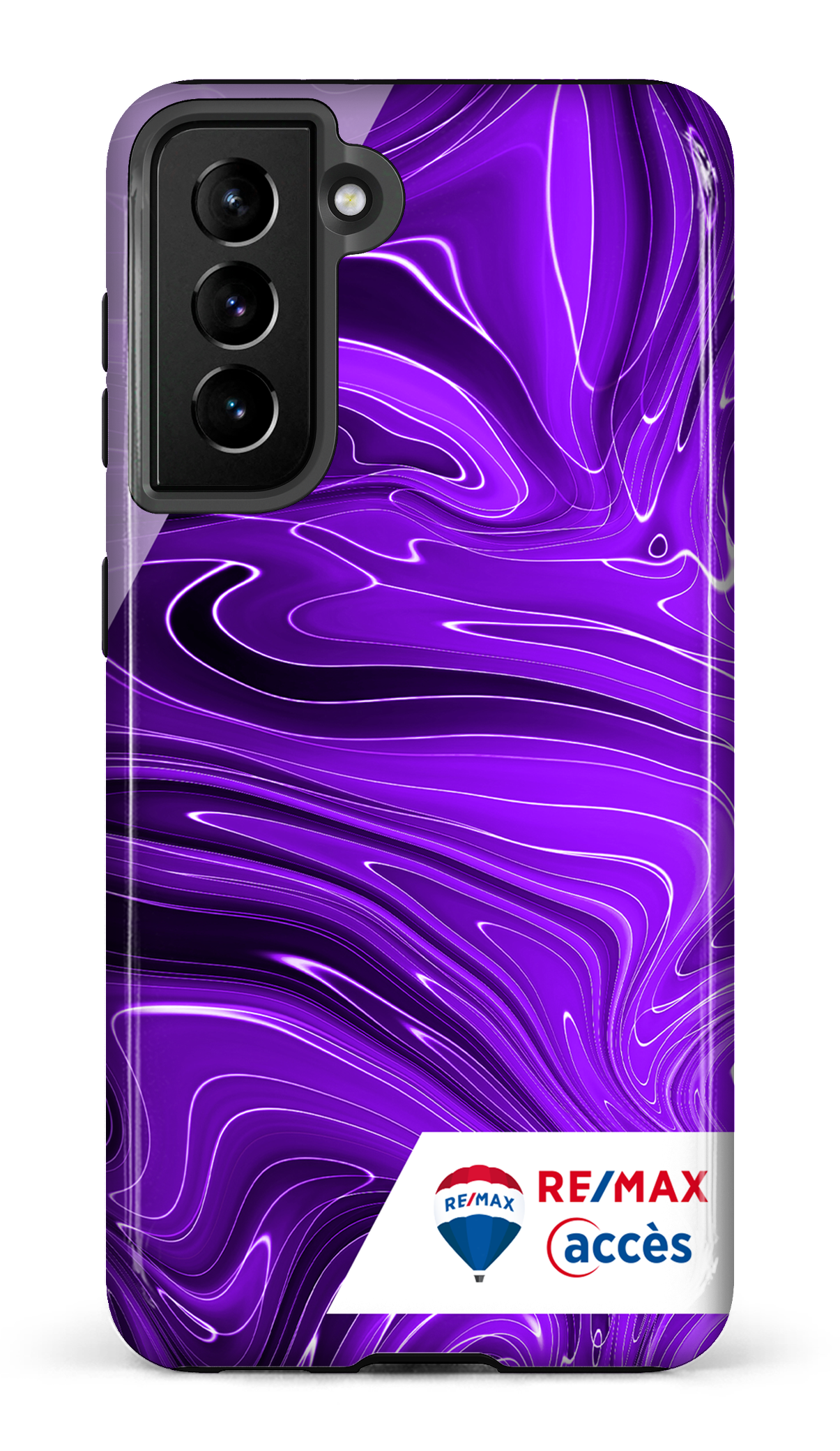 Peinture marbrée sombre violette - Galaxy S21