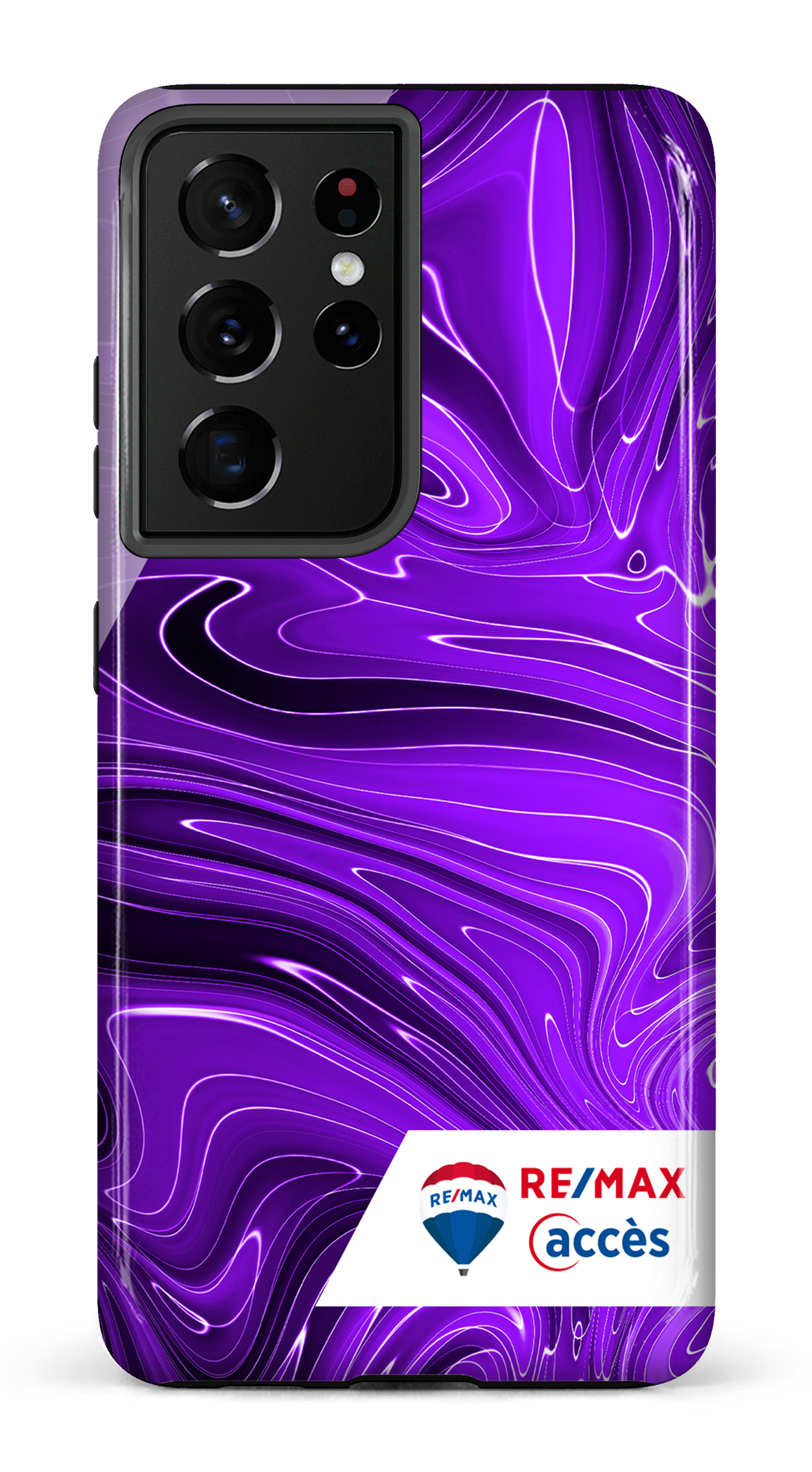 Peinture marbrée sombre violette - Galaxy S21 Ultra