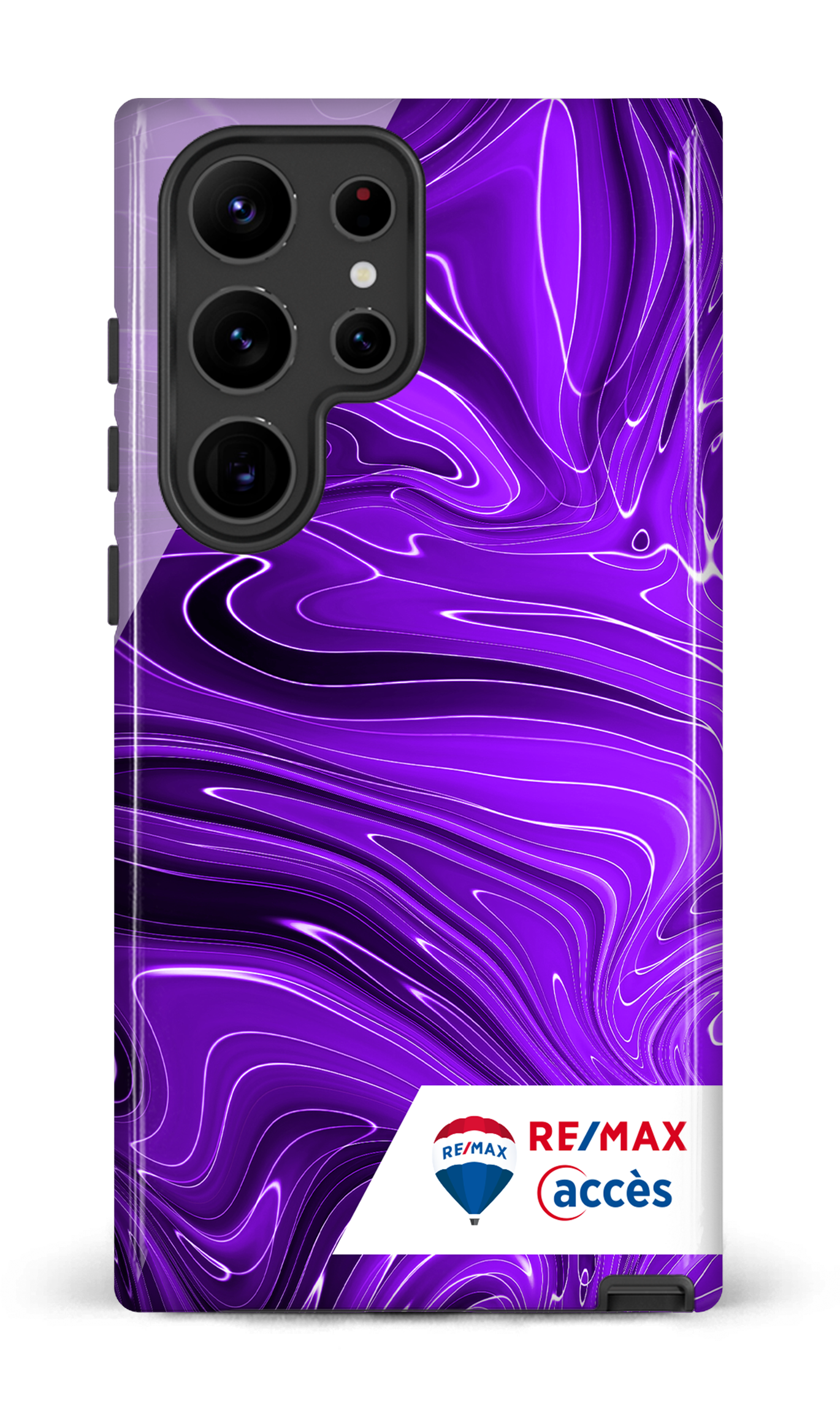Peinture marbrée sombre violette - Galaxy S23 Ultra