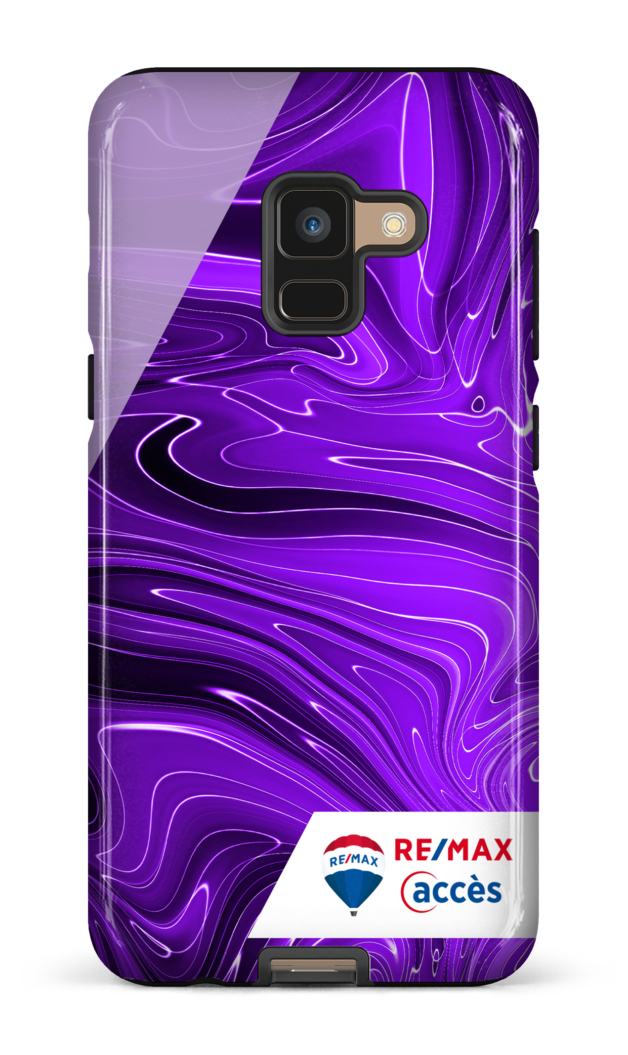 Peinture marbrée sombre violette - Galaxy A8