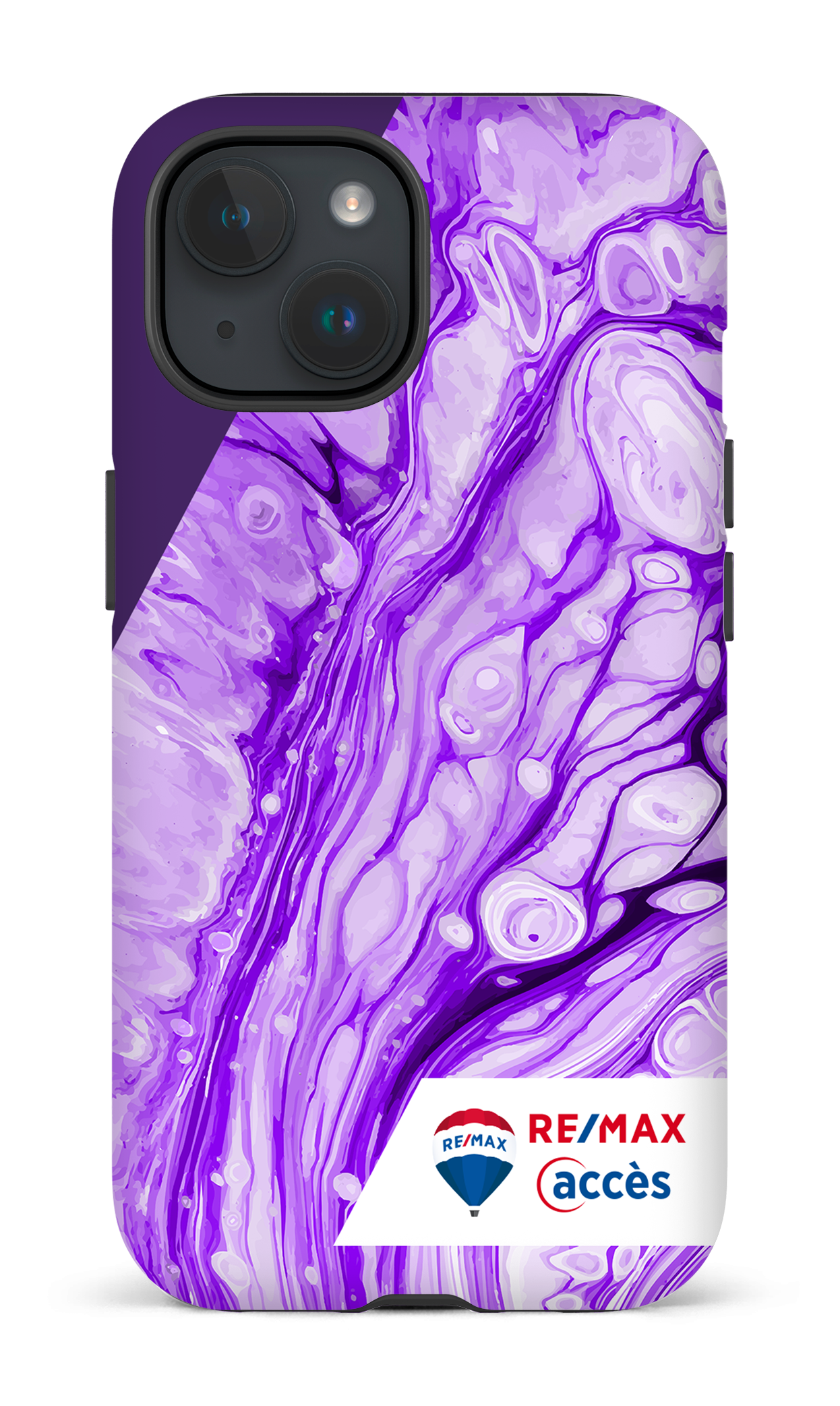 Peinture marbrée claire violette - iPhone 15
