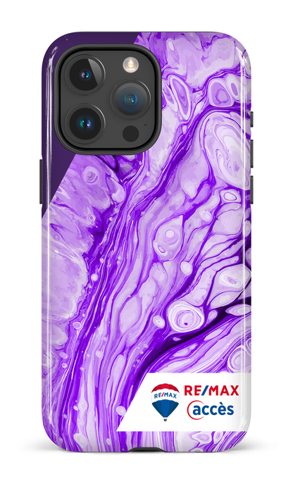 Peinture marbrée claire violette - iPhone 15 Pro Max