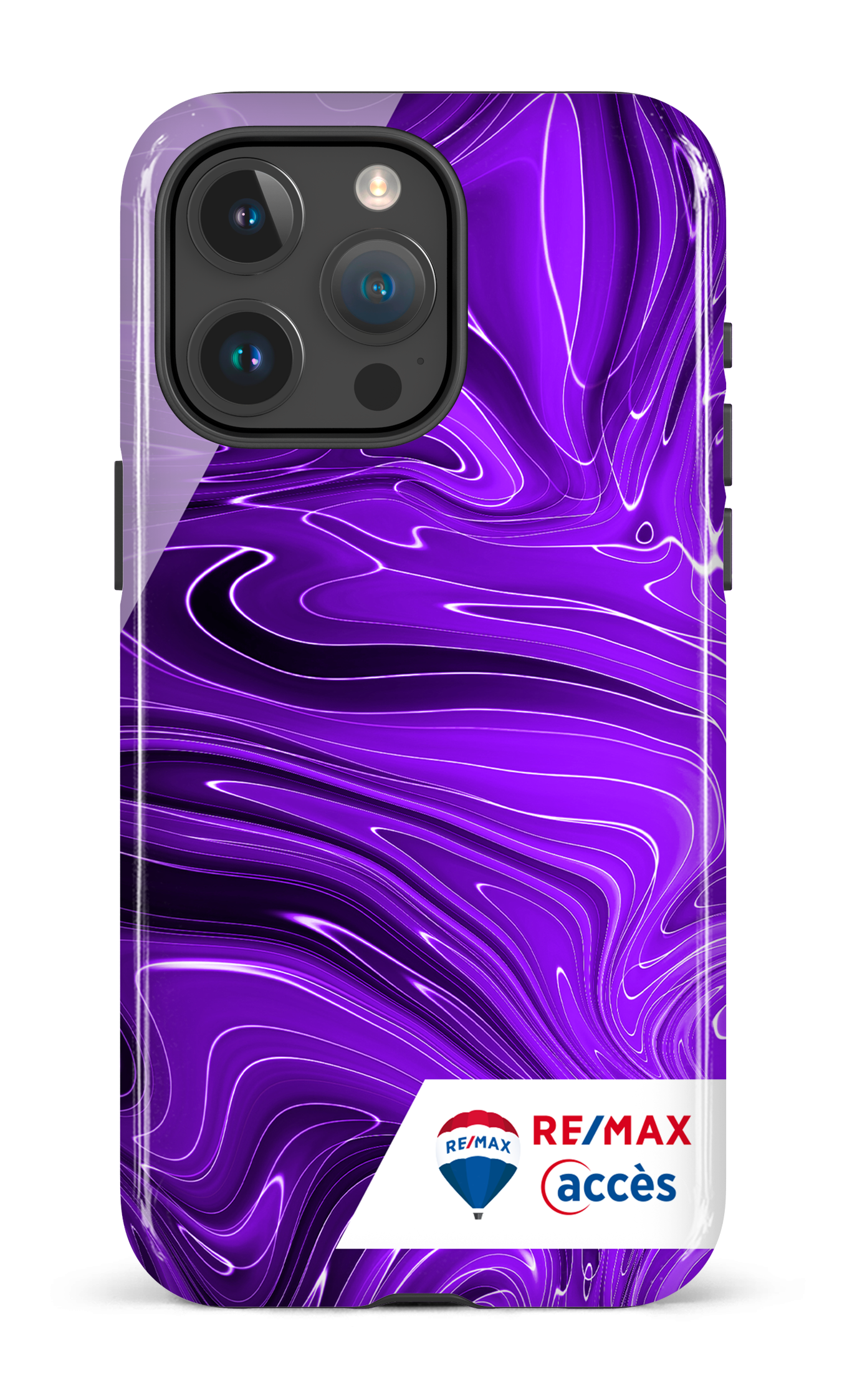 Peinture marbrée sombre violette - iPhone 15 Pro Max
