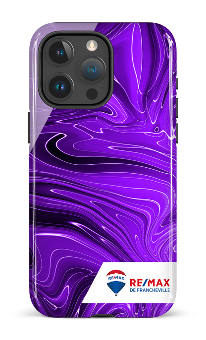 Peinture marbrée sombre violette de Francheville - iPhone 15 Pro Max