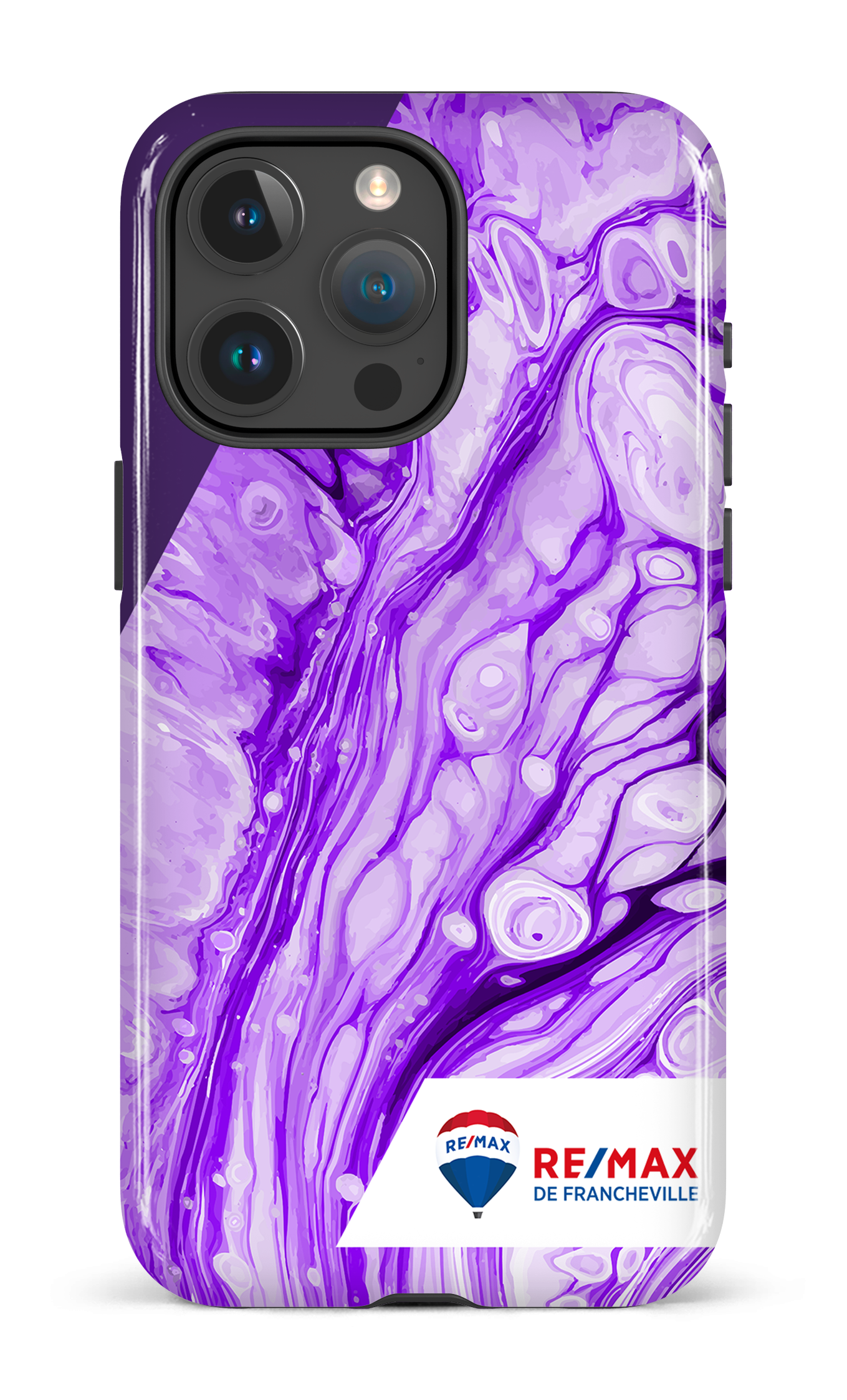 Peinture marbrée claire violette de Francheville - iPhone 15 Pro Max