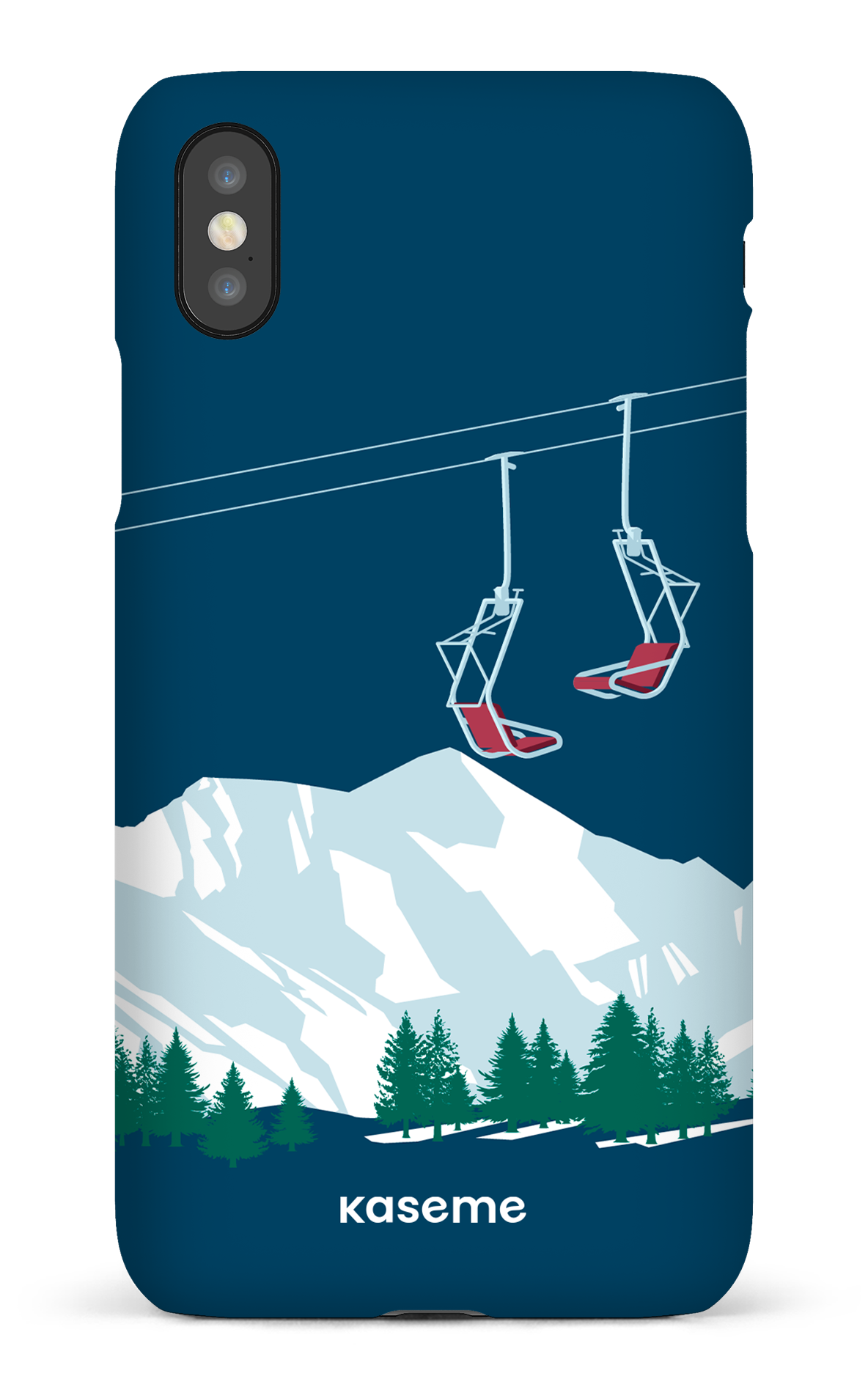 Ski Lift Blue - iPhone X/Xs