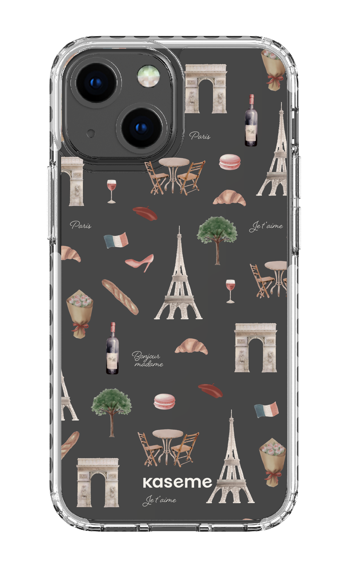 Je t'aime Paris Clear Case - iPhone 13 Mini