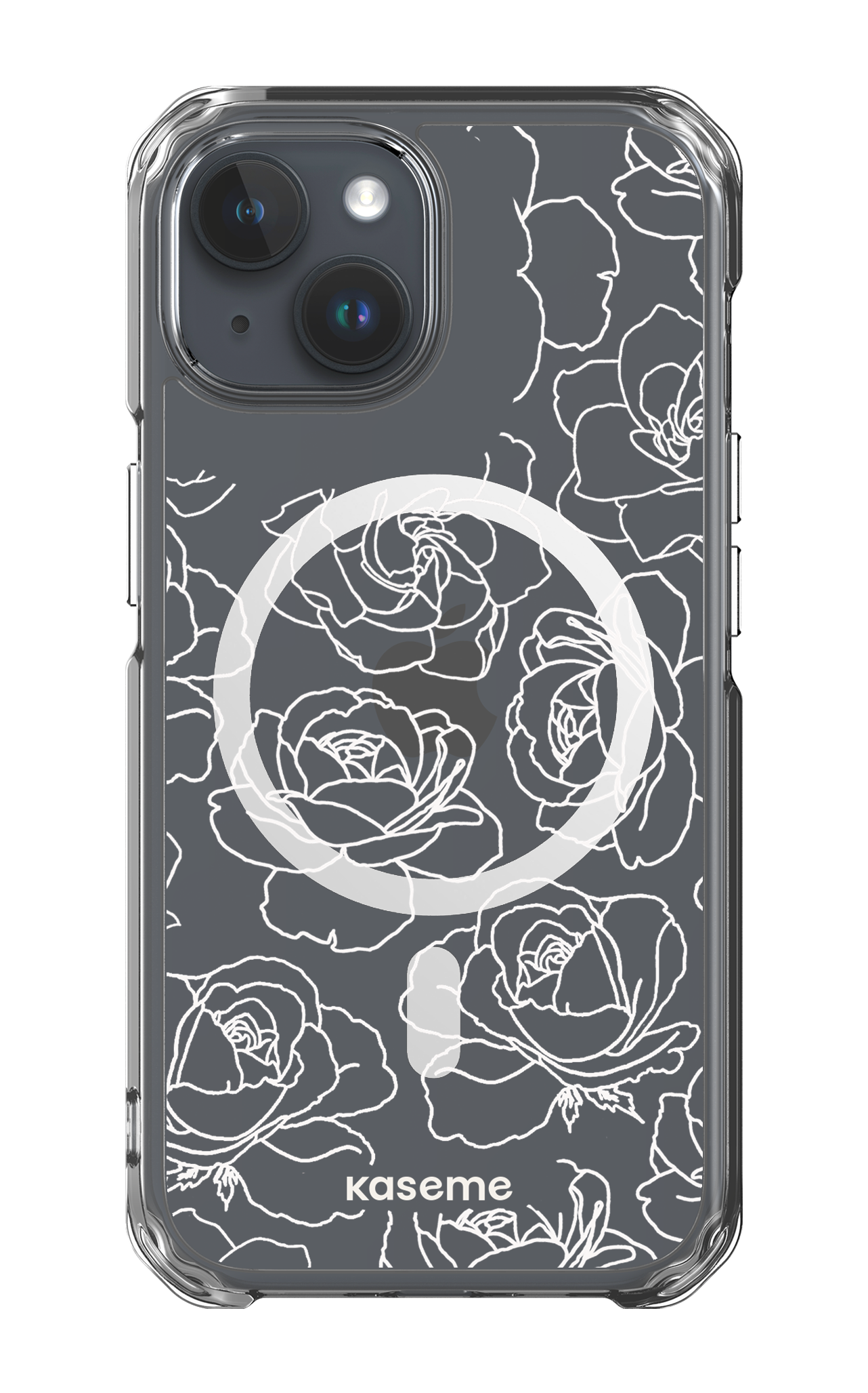 Polar Flowers Clear Case - iPhone 15