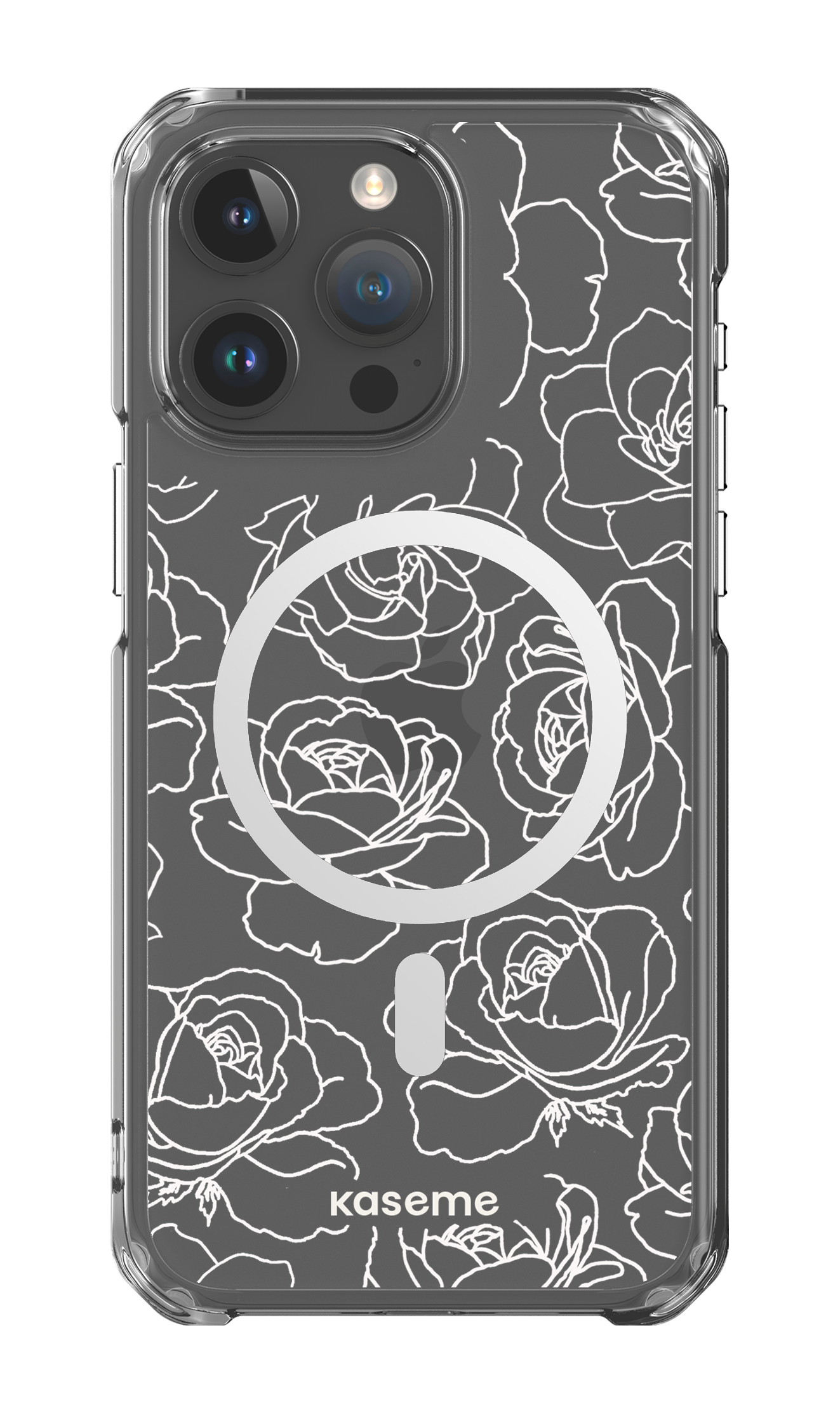 Polar Flowers Clear Case - iPhone 15 Pro Max